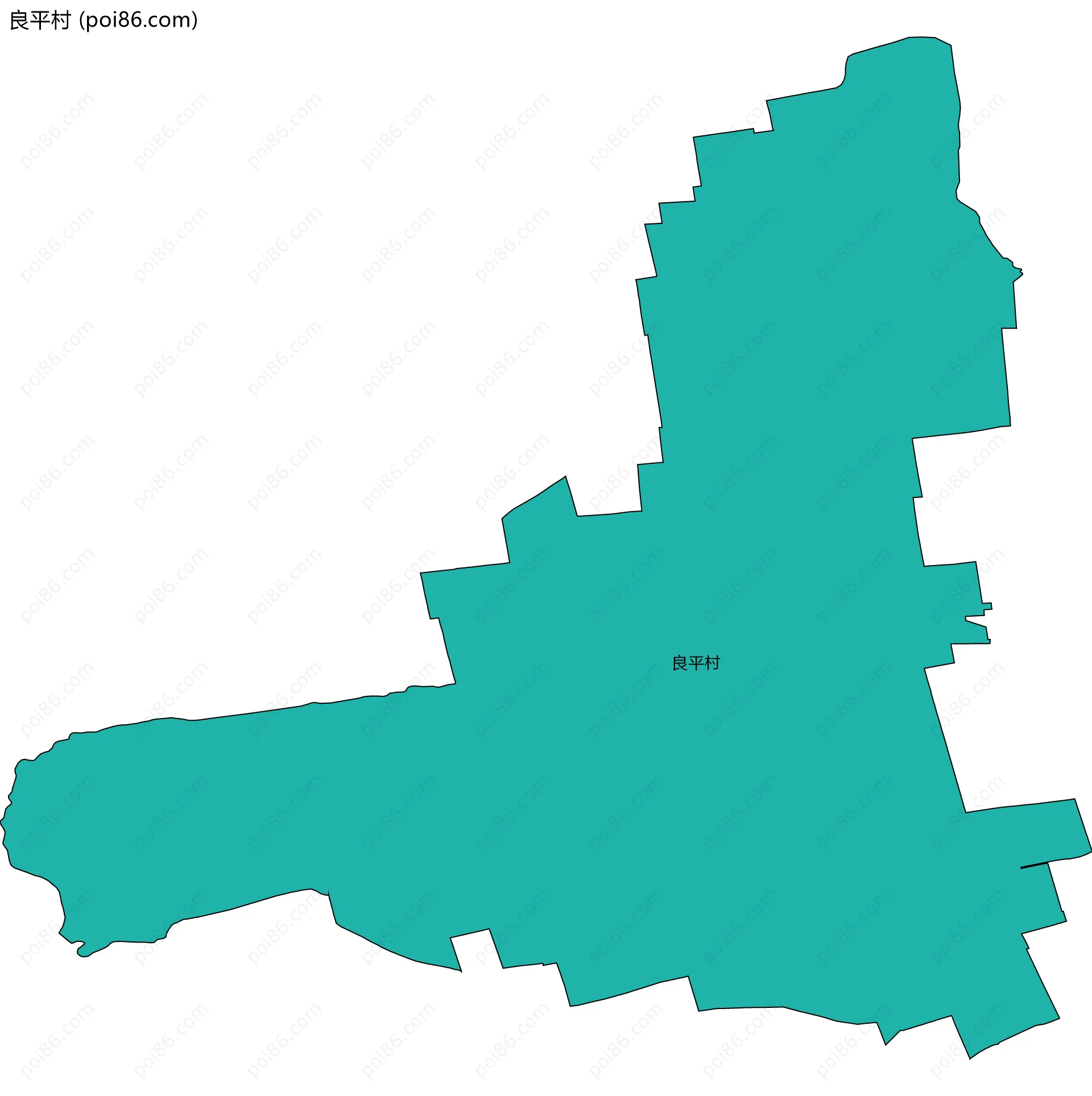 良平村边界地图