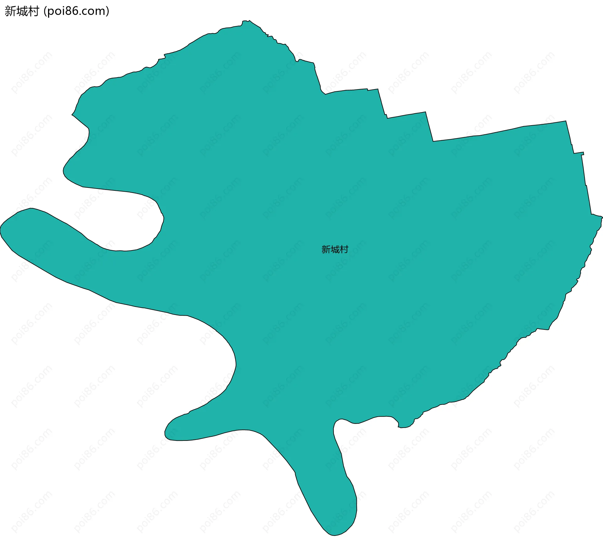 新城村边界地图