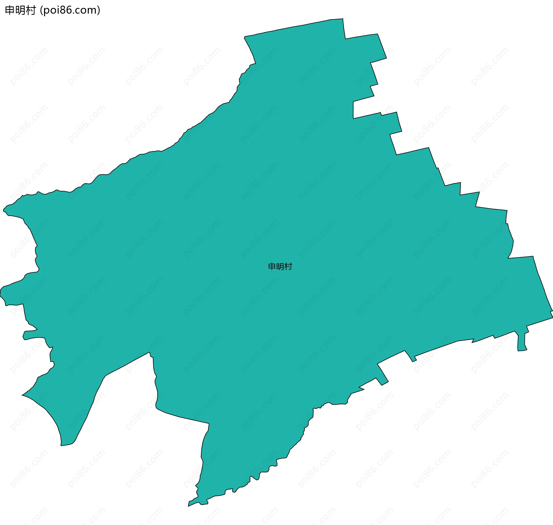 申明村边界地图