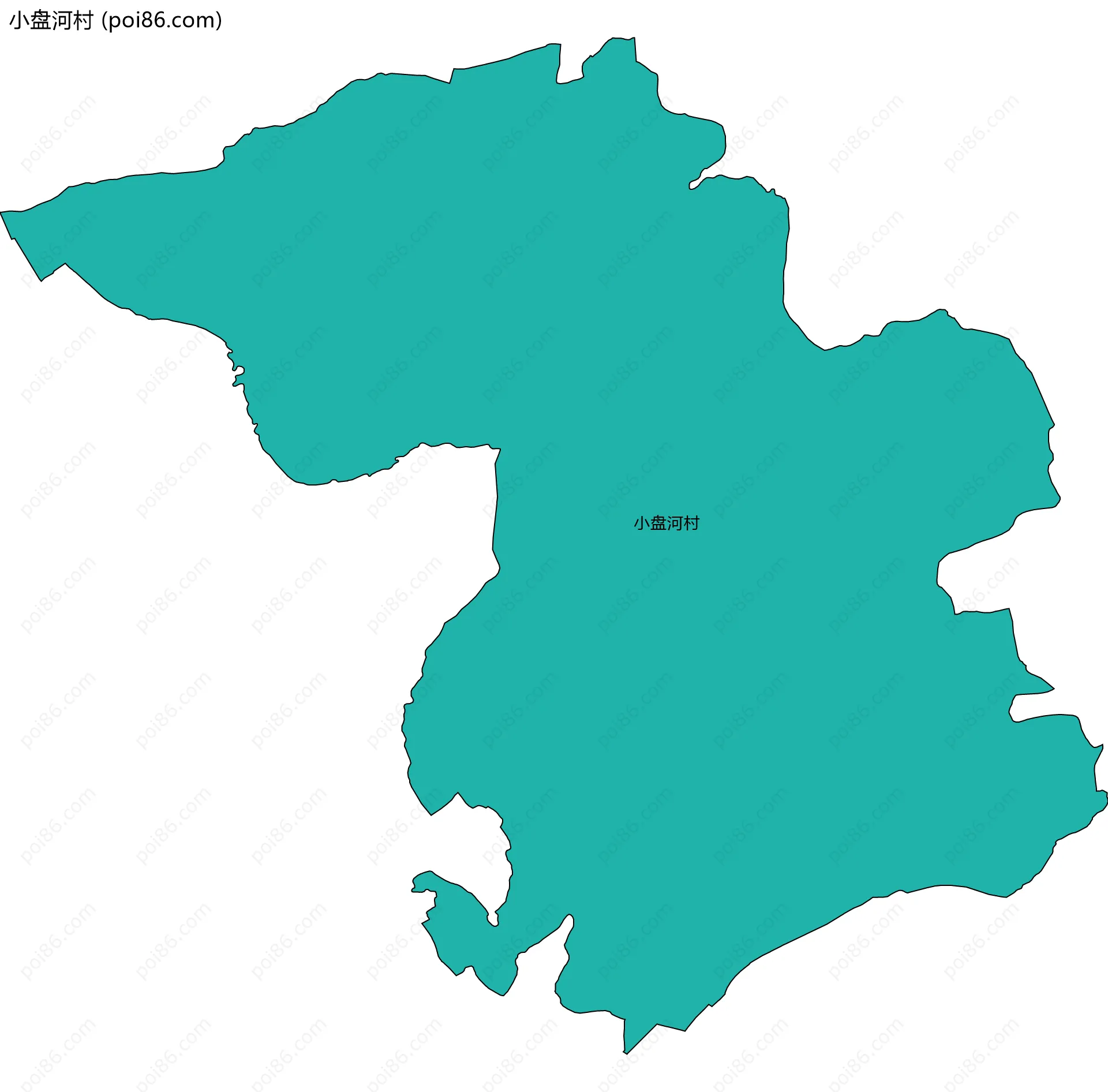小盘河村边界地图