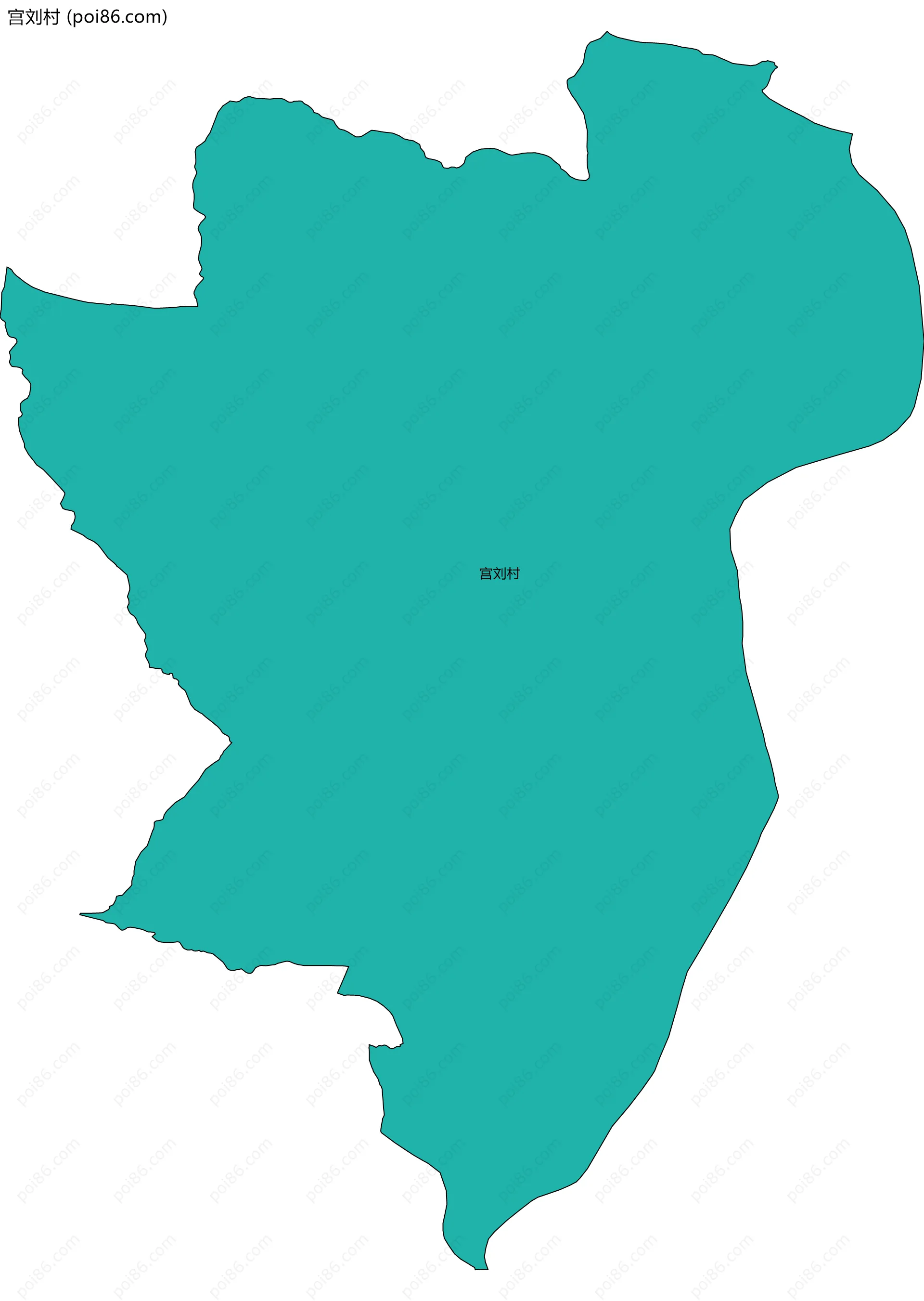 宫刘村边界地图