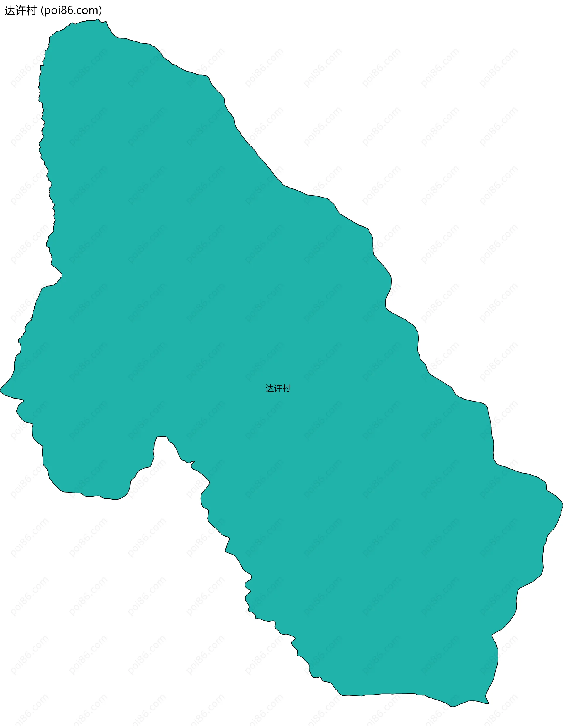 达许村边界地图