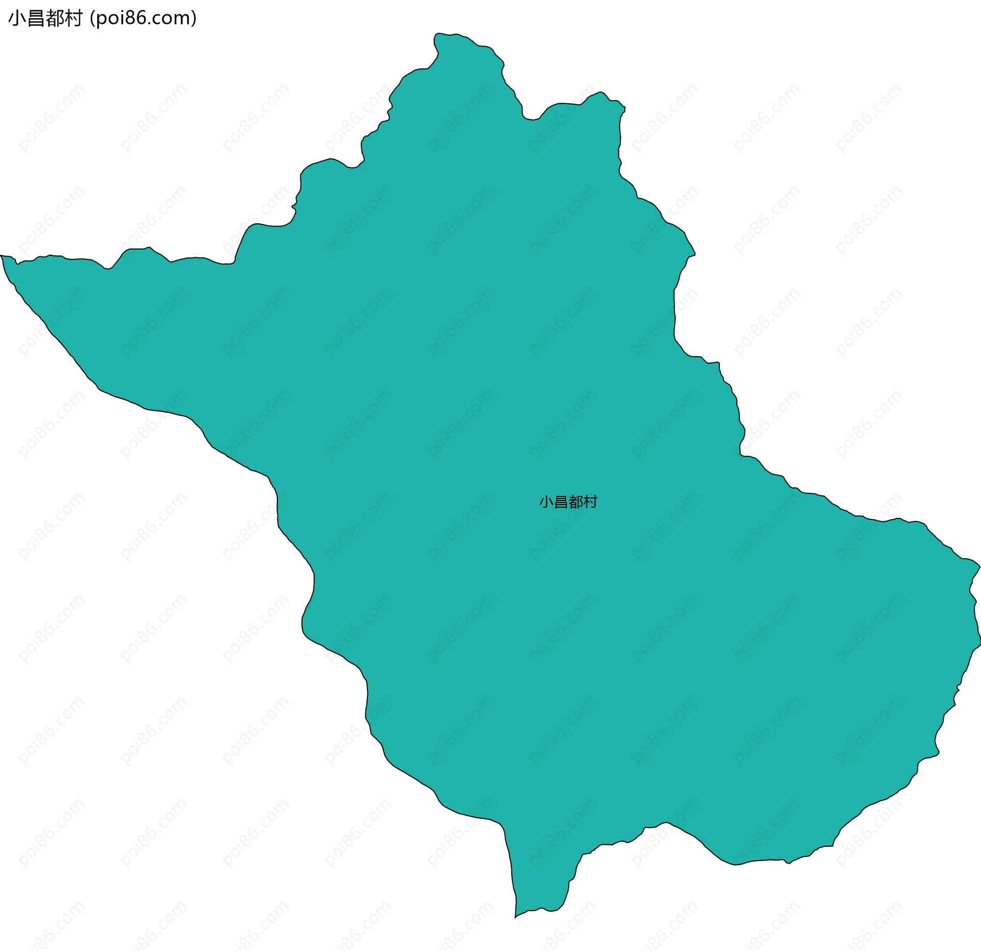 小昌都村边界地图