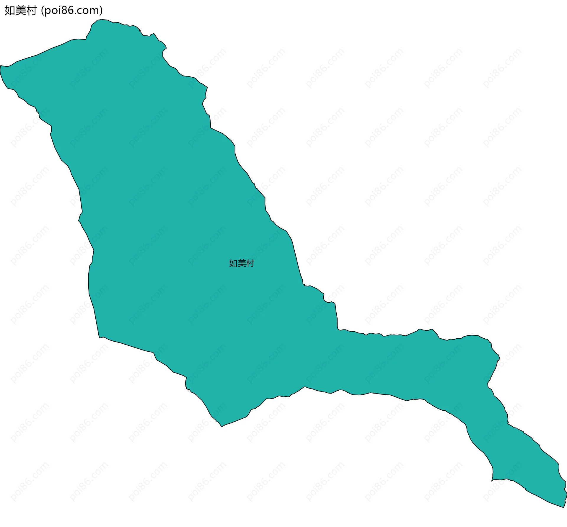 如美村边界地图