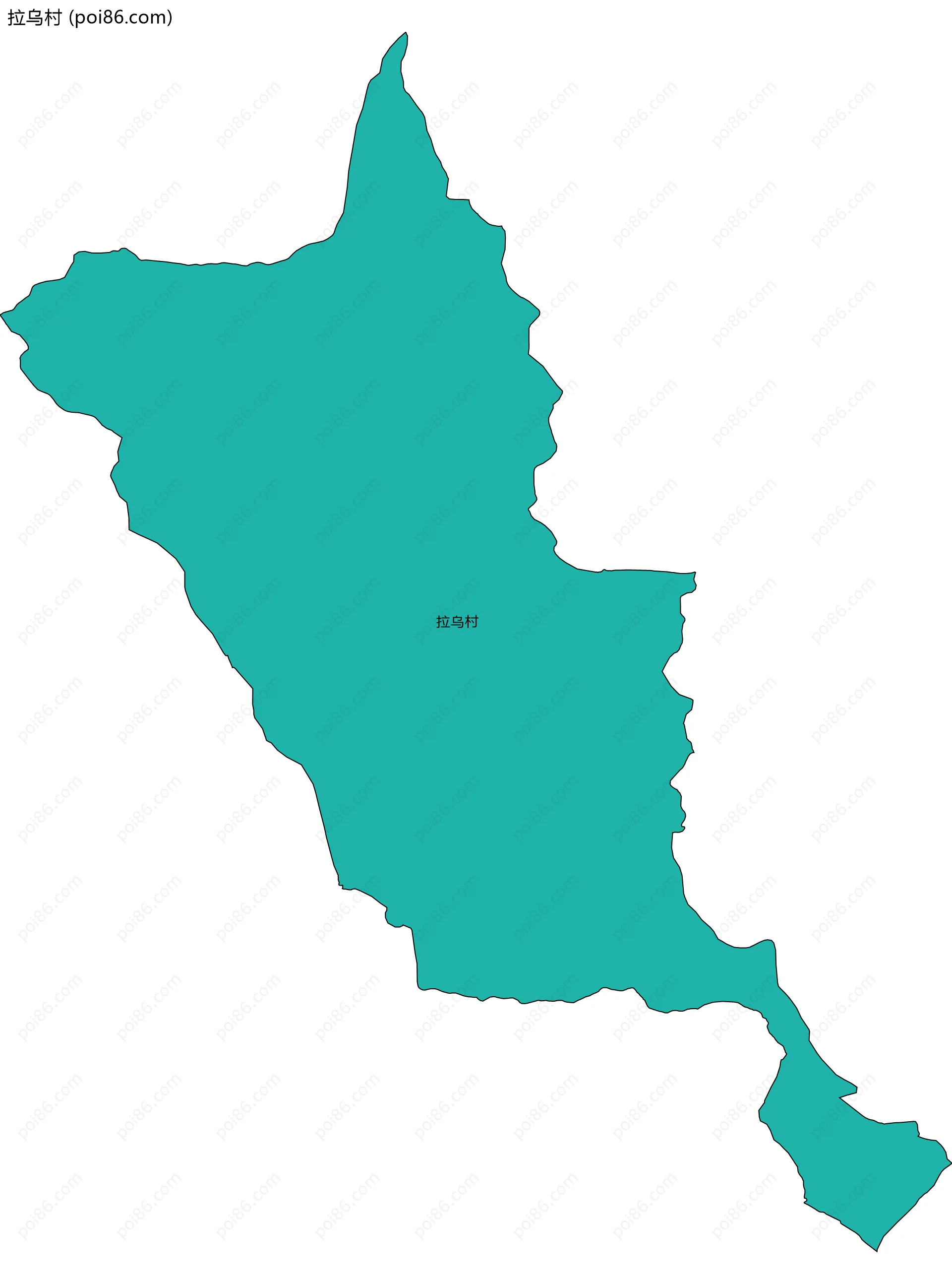 拉乌村边界地图