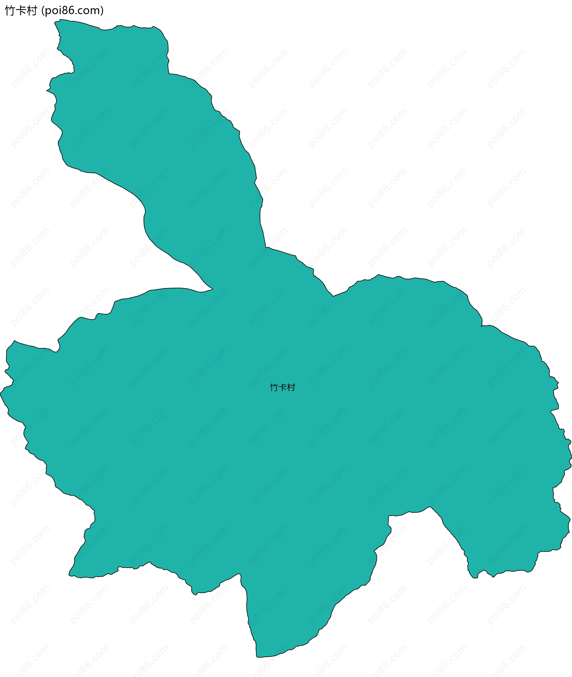 竹卡村边界地图
