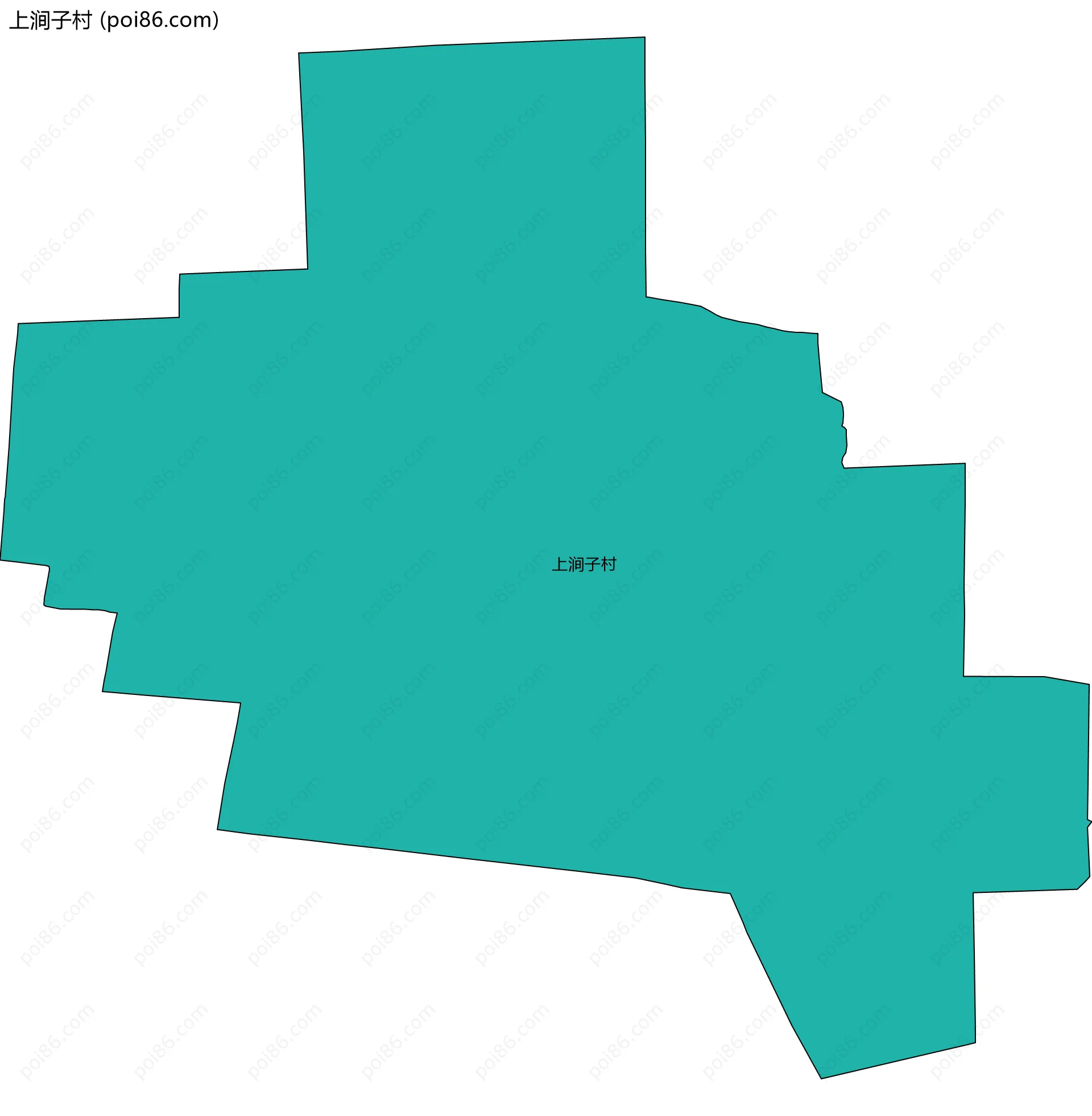 上涧子村边界地图