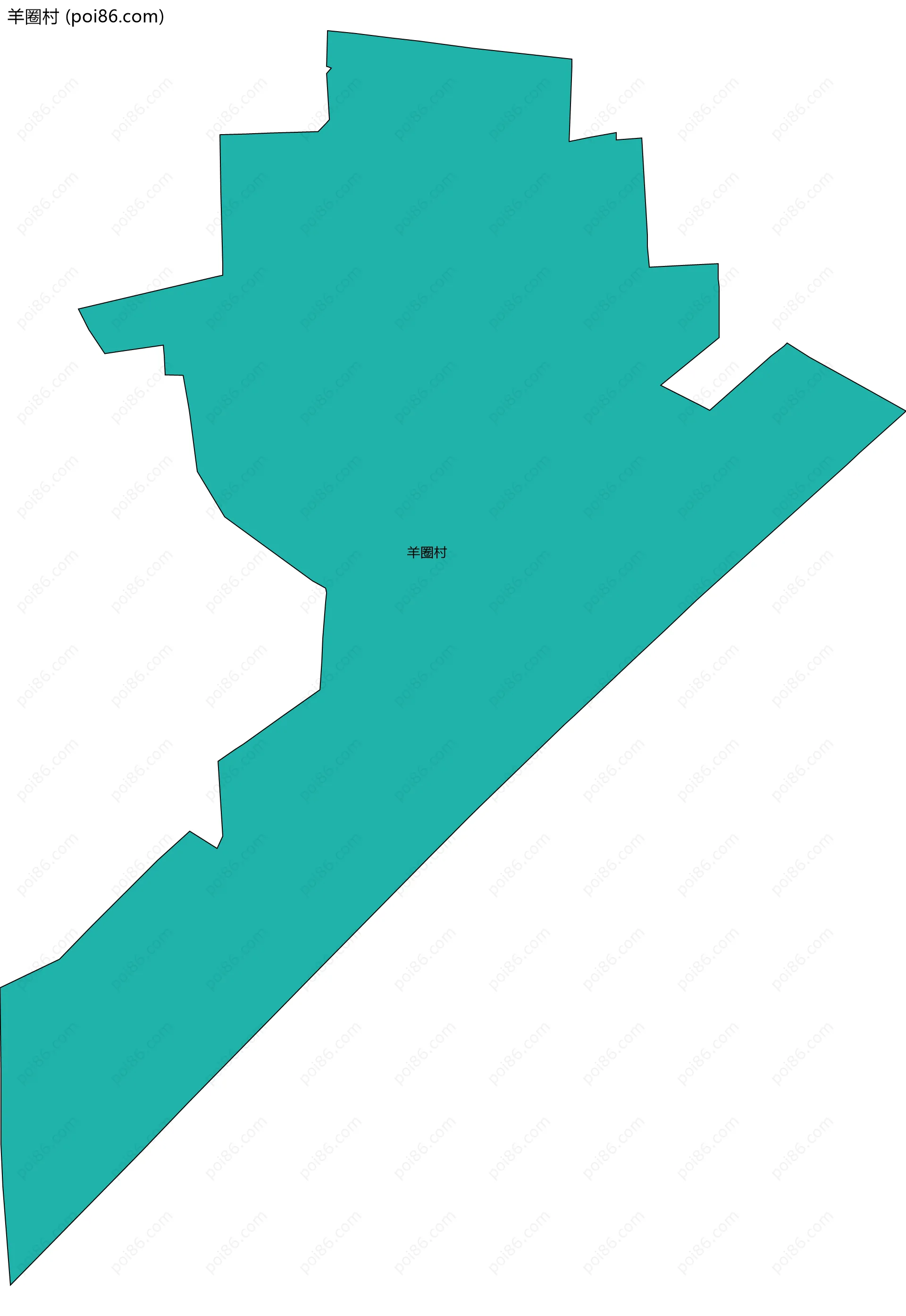 羊圈村边界地图