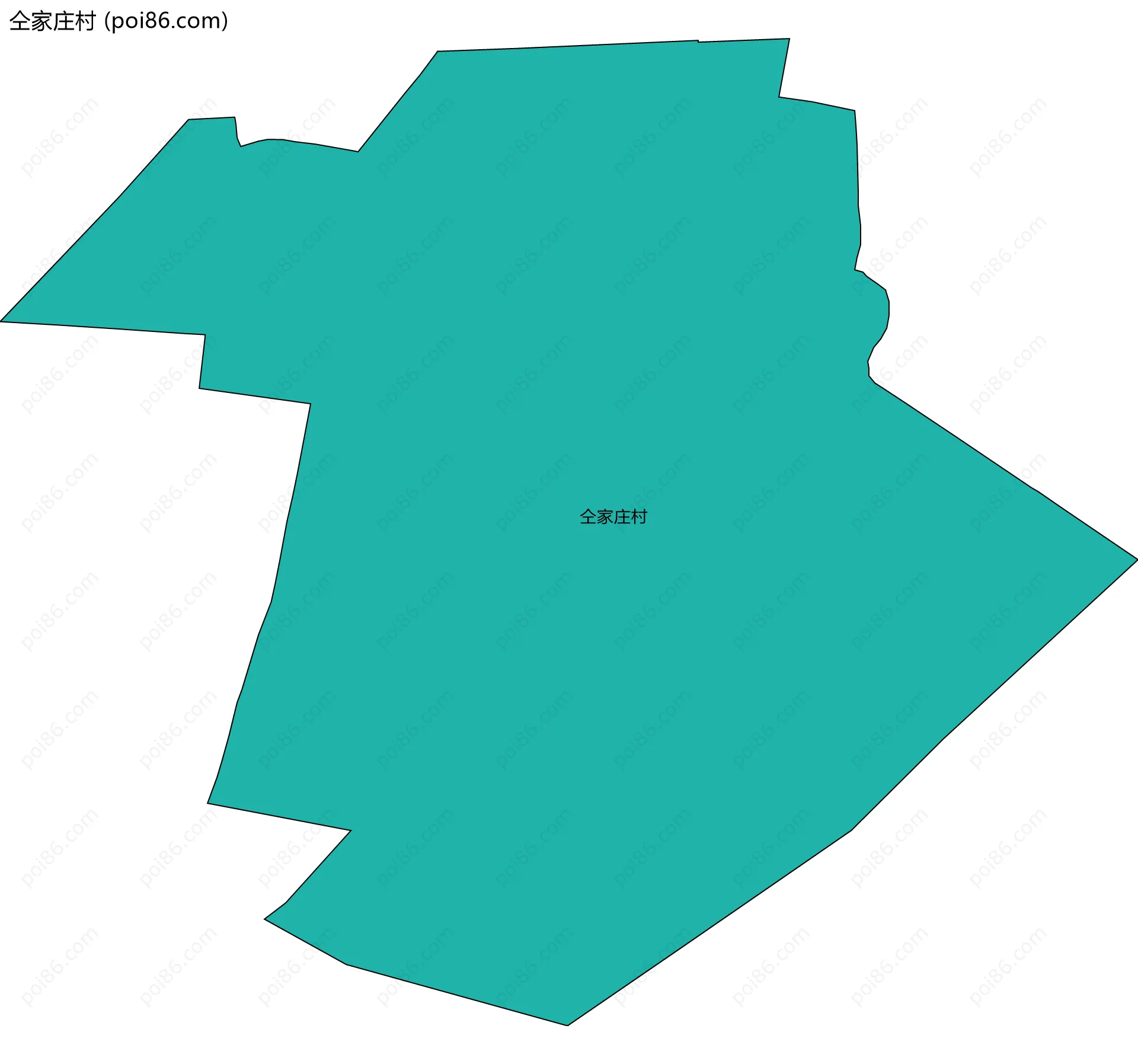 仝家庄村边界地图