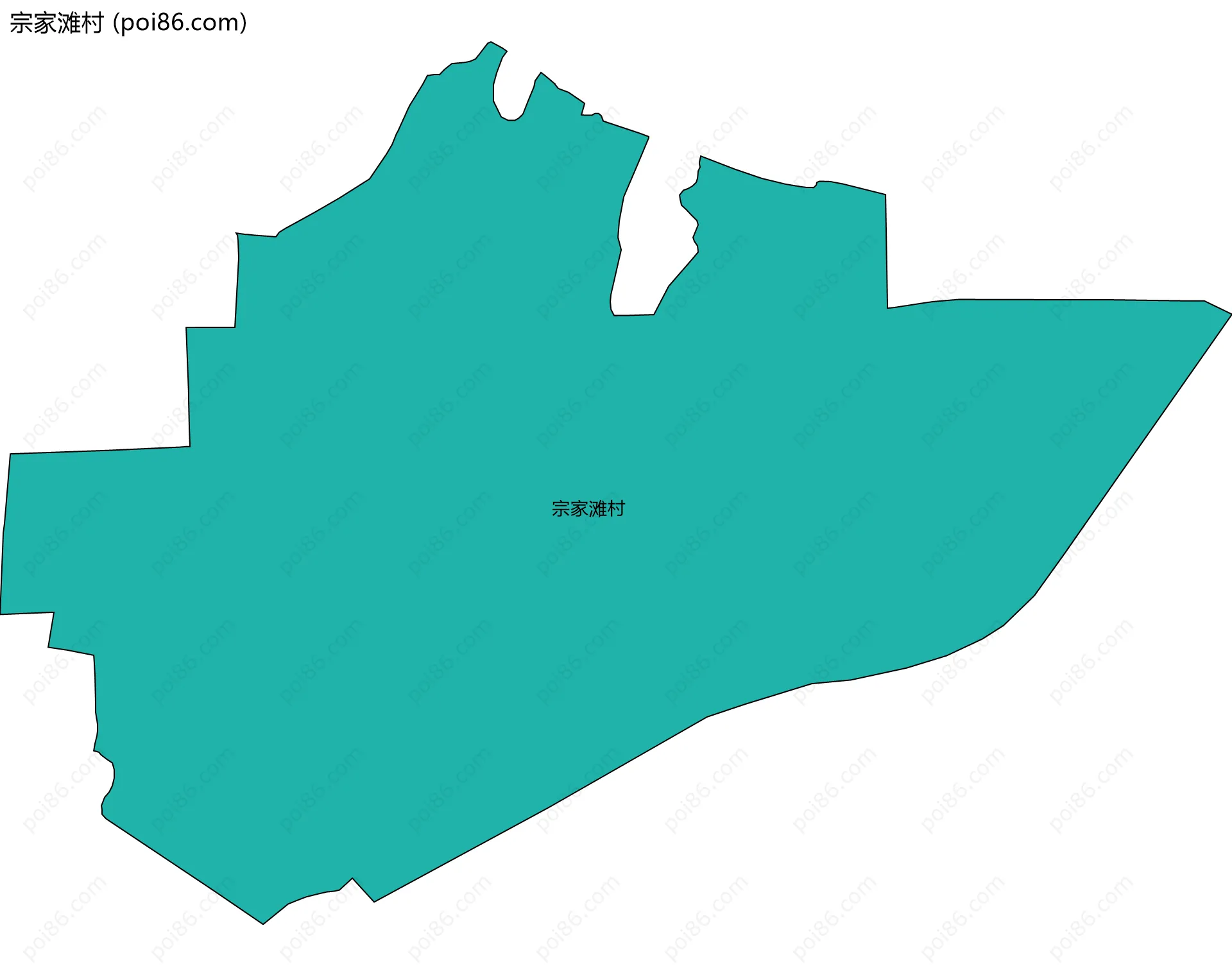 宗家滩村边界地图