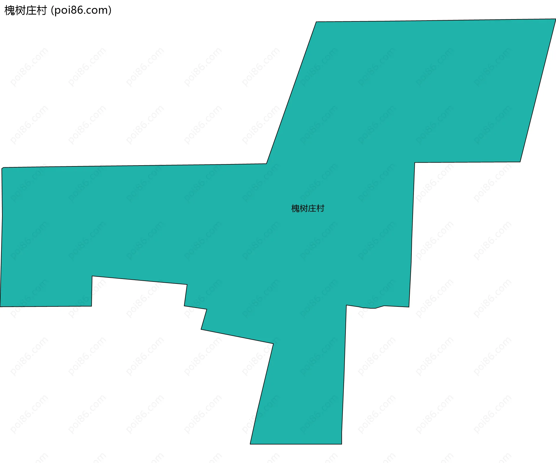 槐树庄村边界地图