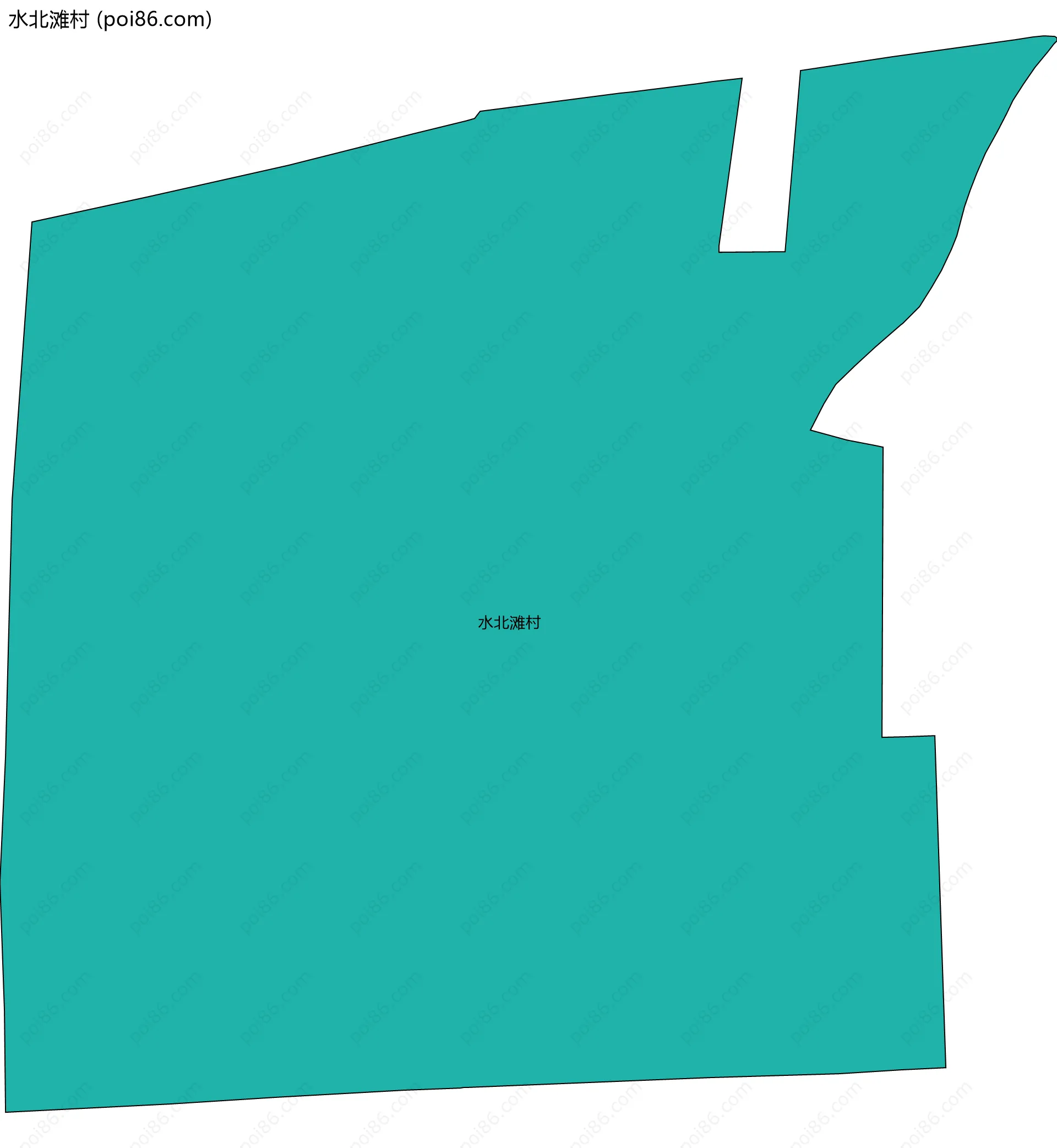 水北滩村边界地图