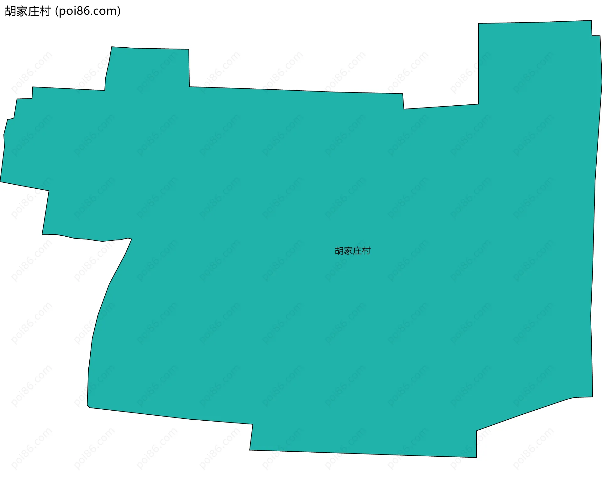 胡家庄村边界地图