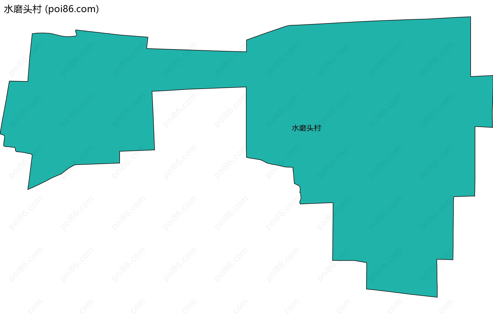 水磨头村边界地图