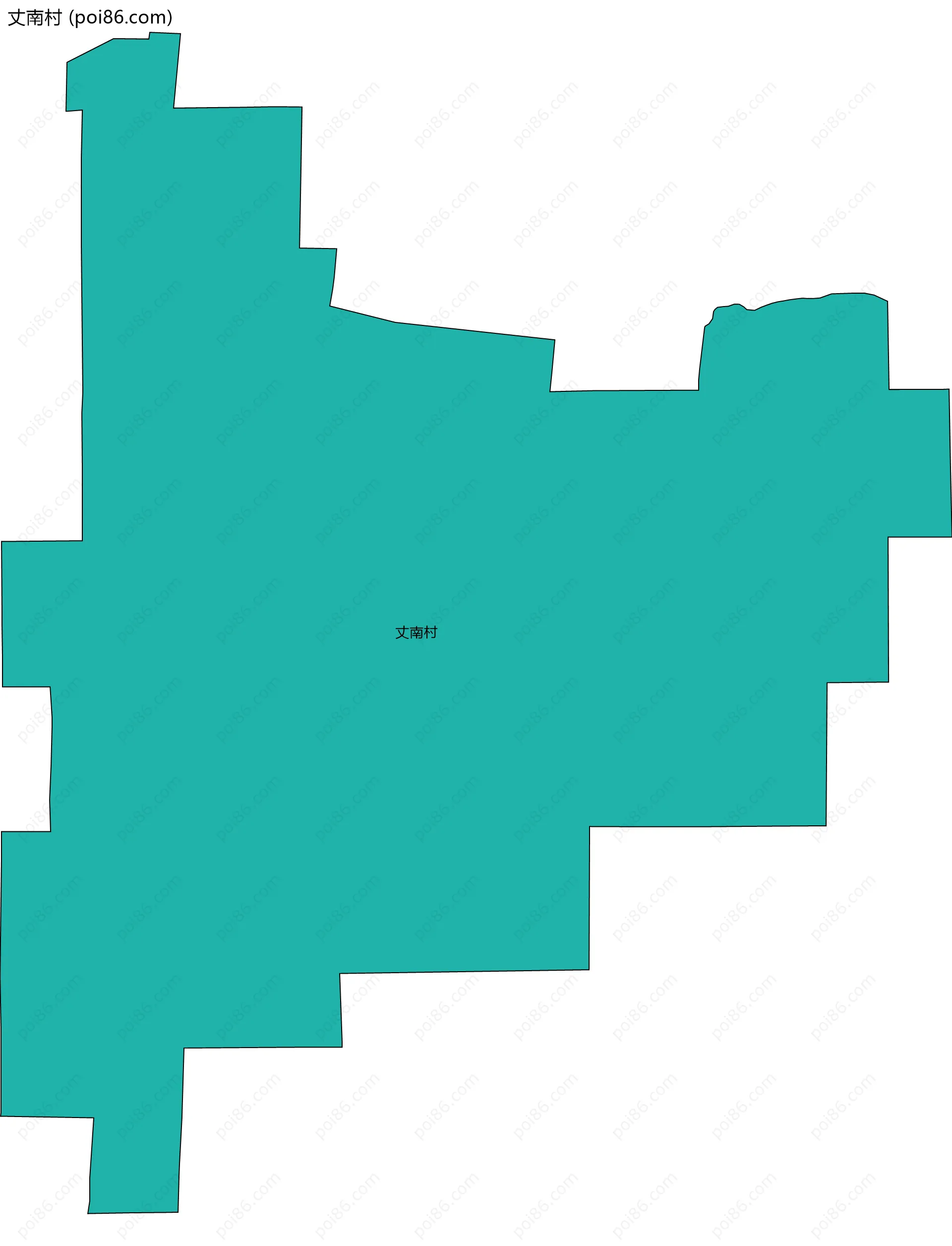 丈南村边界地图