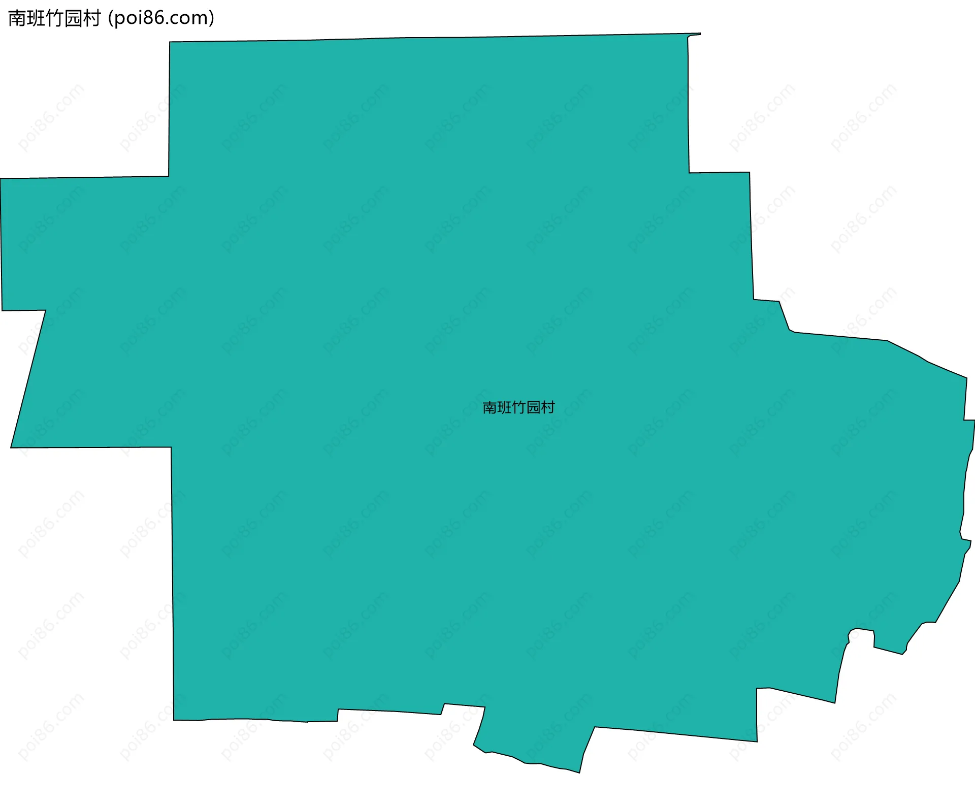南班竹园村边界地图