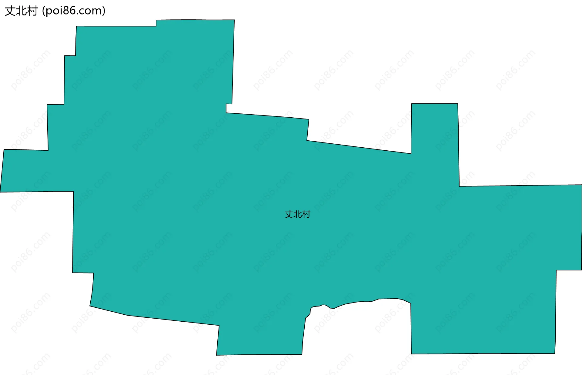 丈北村边界地图