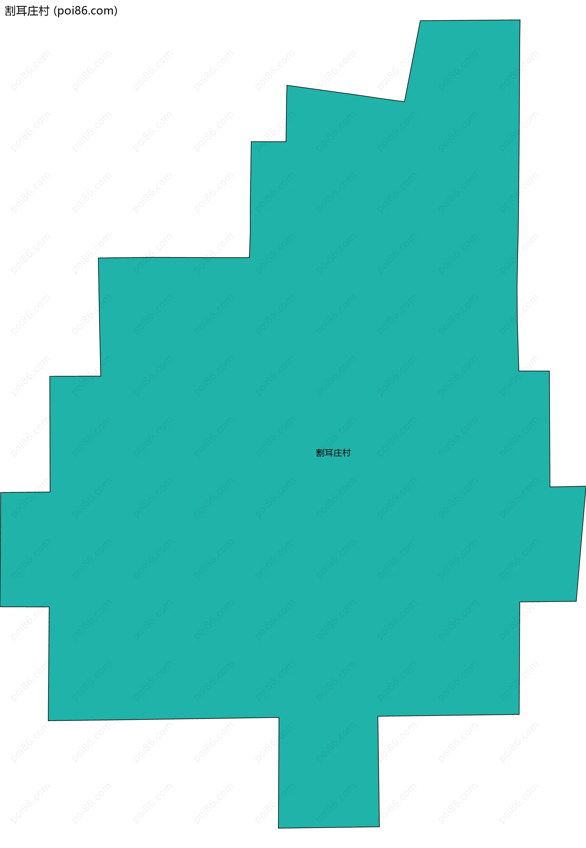 割耳庄村边界地图