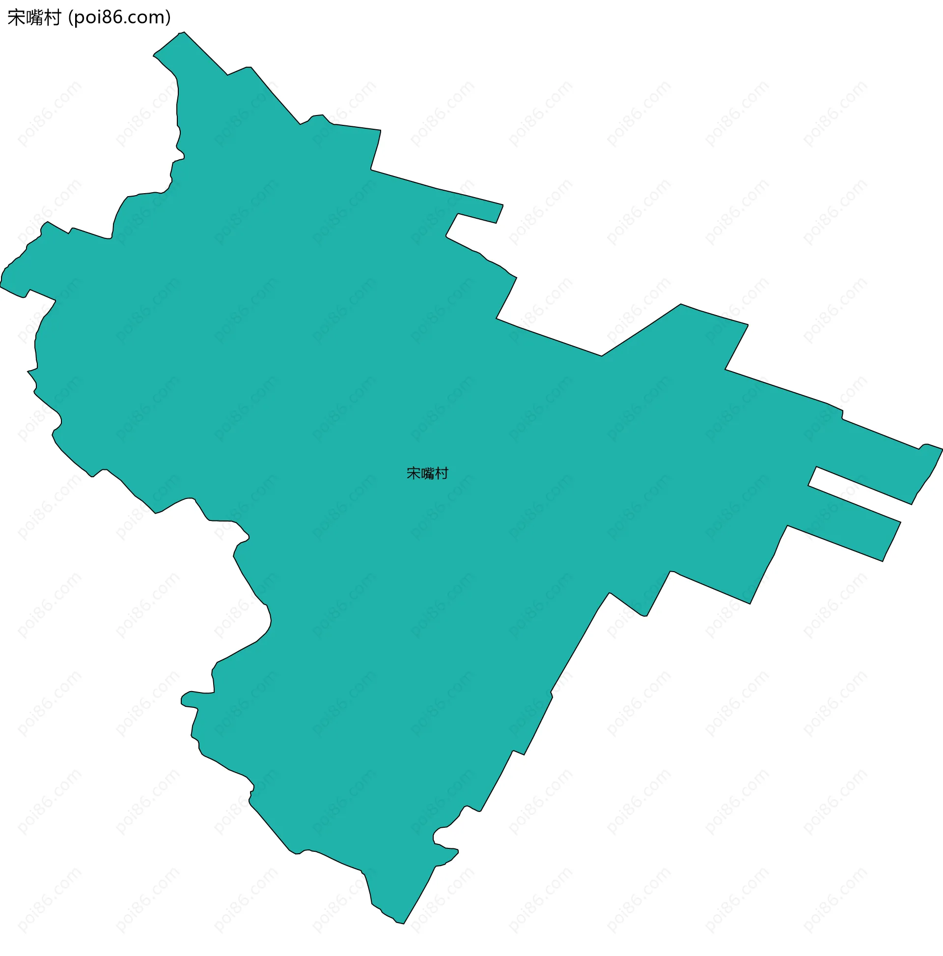 宋嘴村边界地图