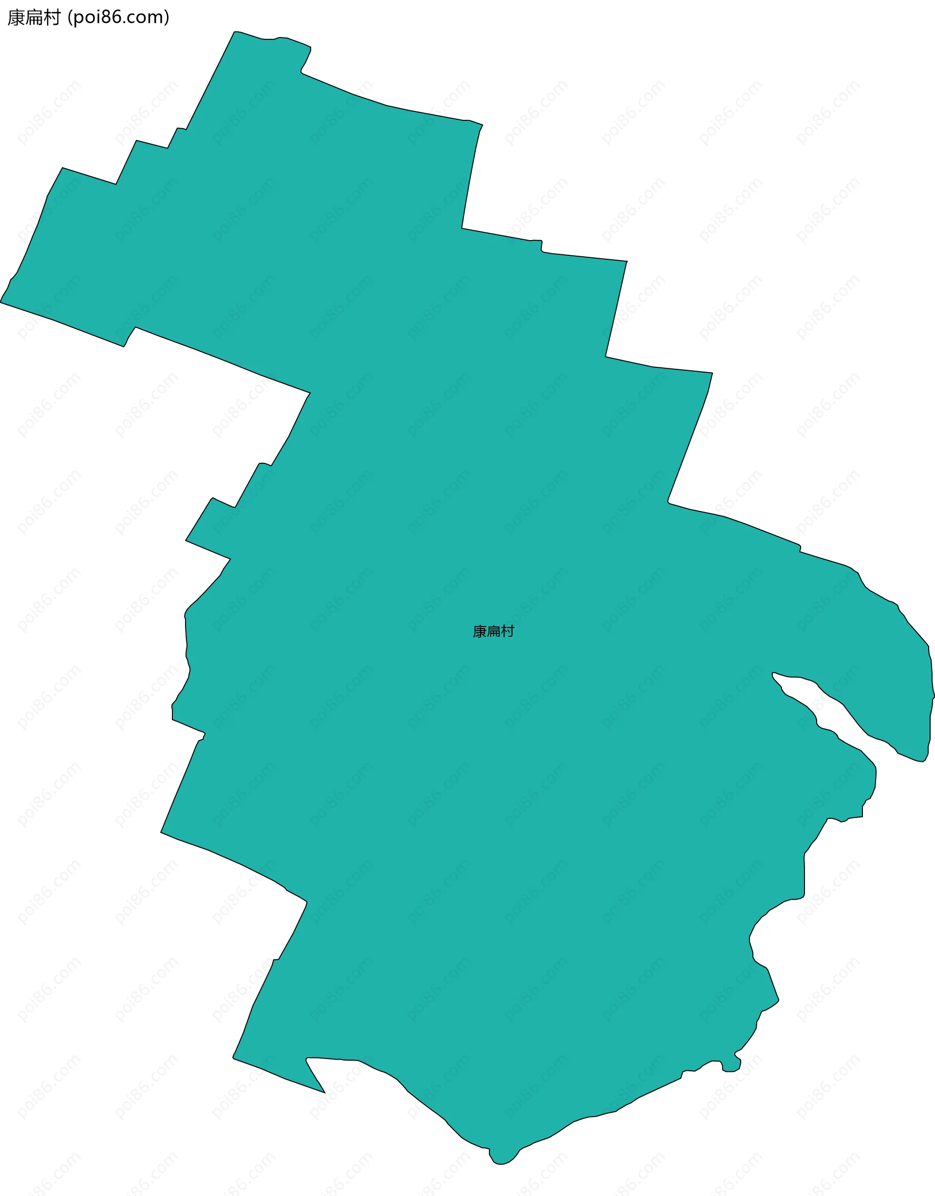 康扁村边界地图