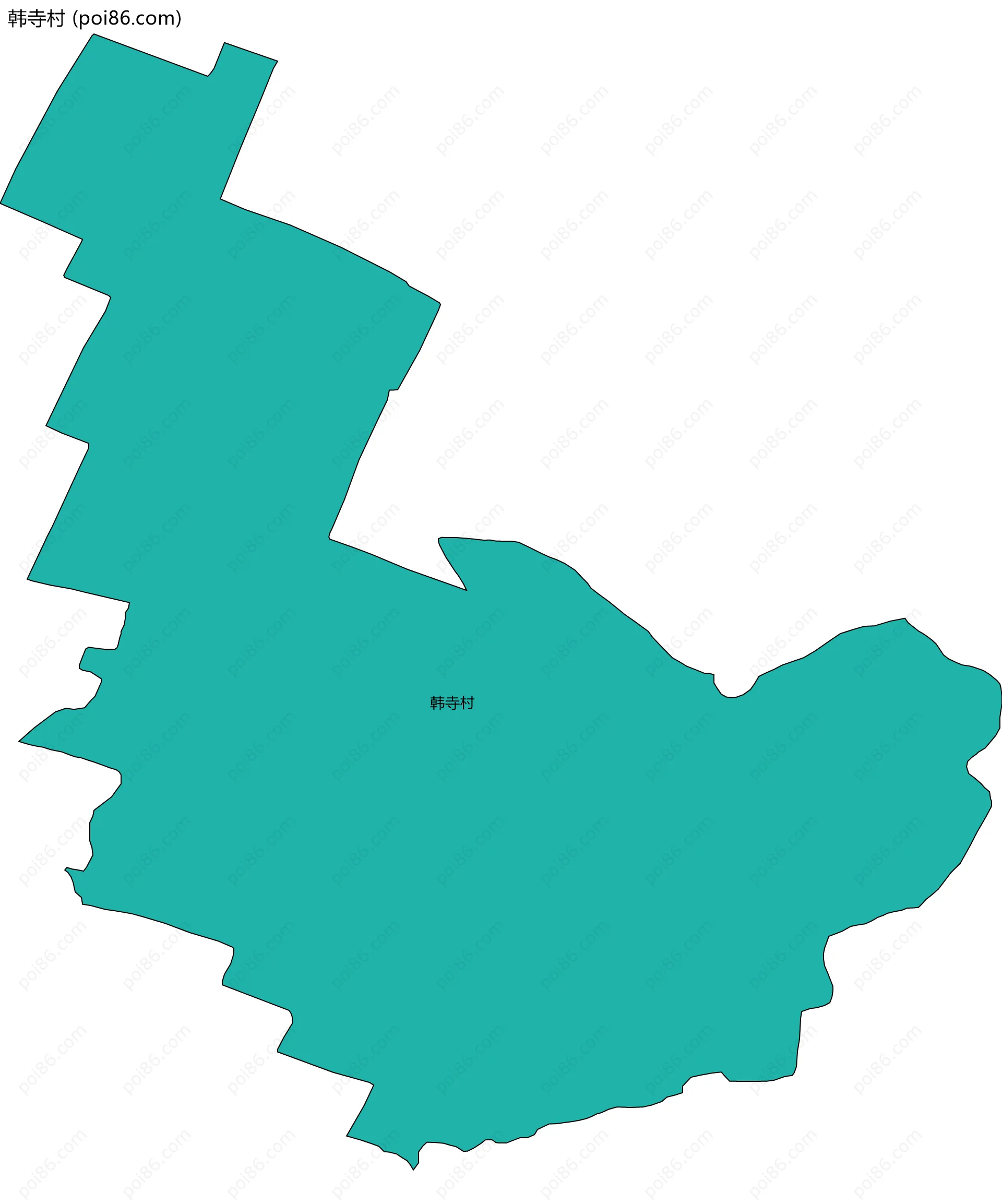 韩寺村边界地图