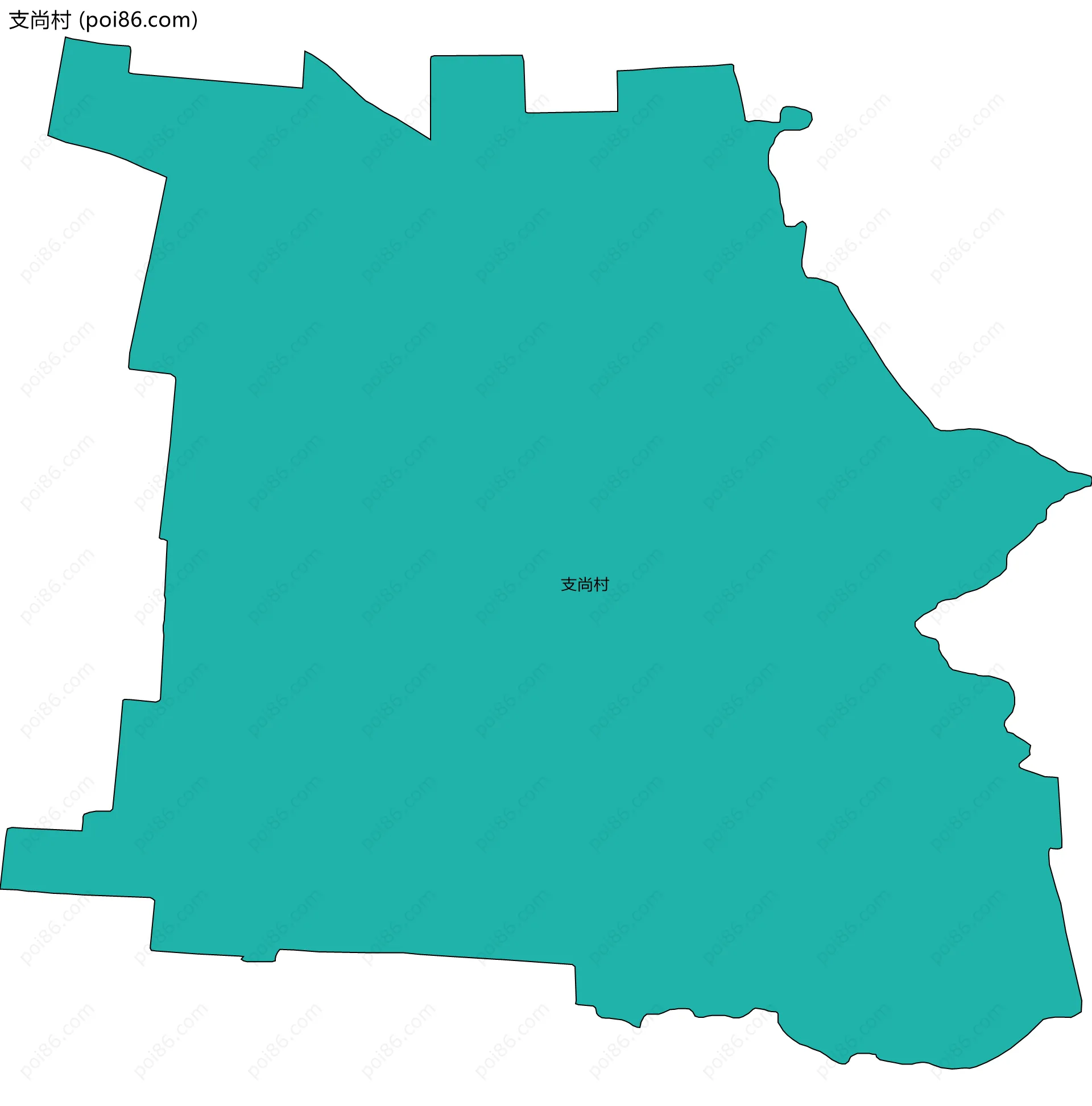 支尚村边界地图