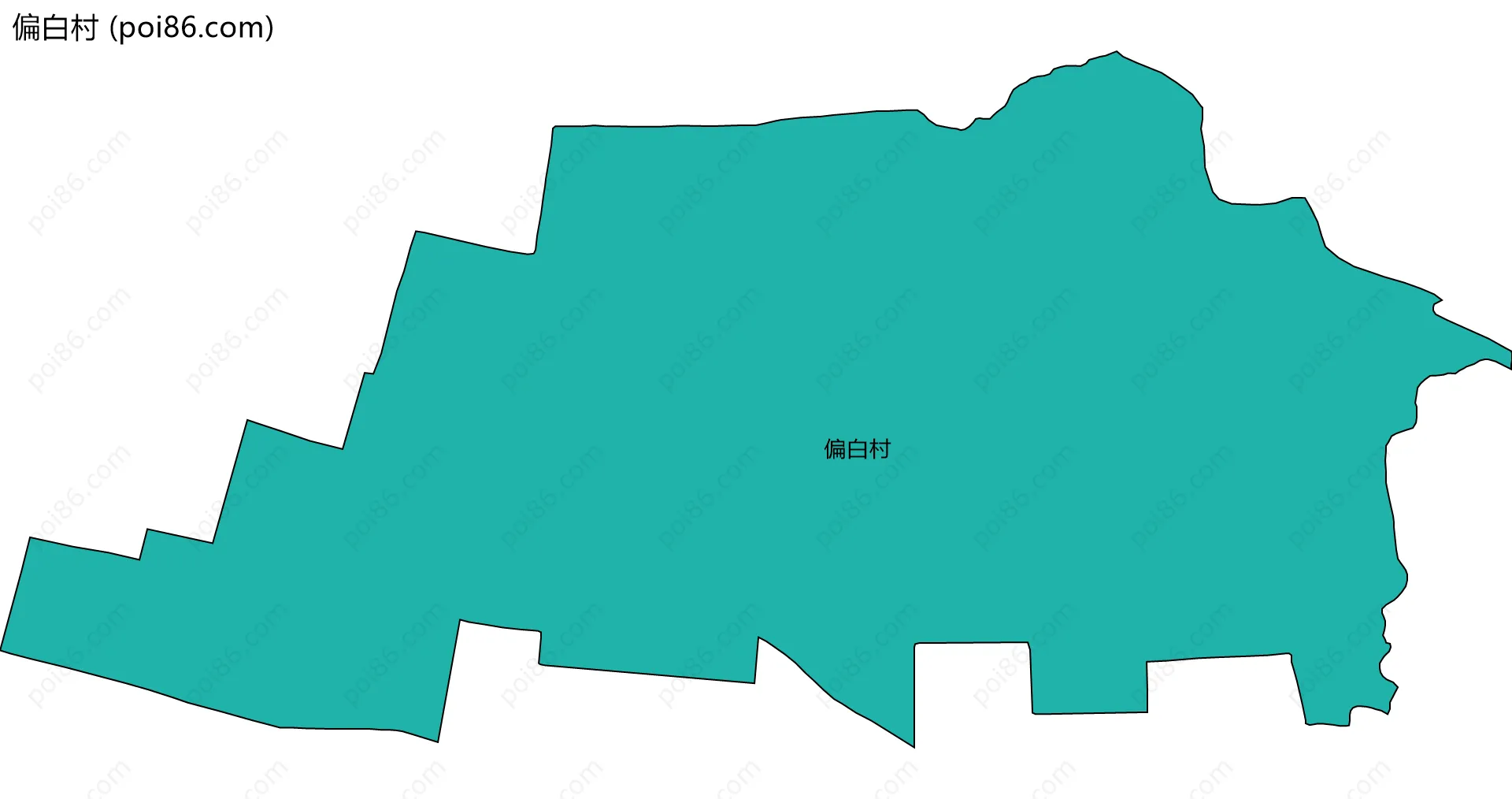 偏白村边界地图
