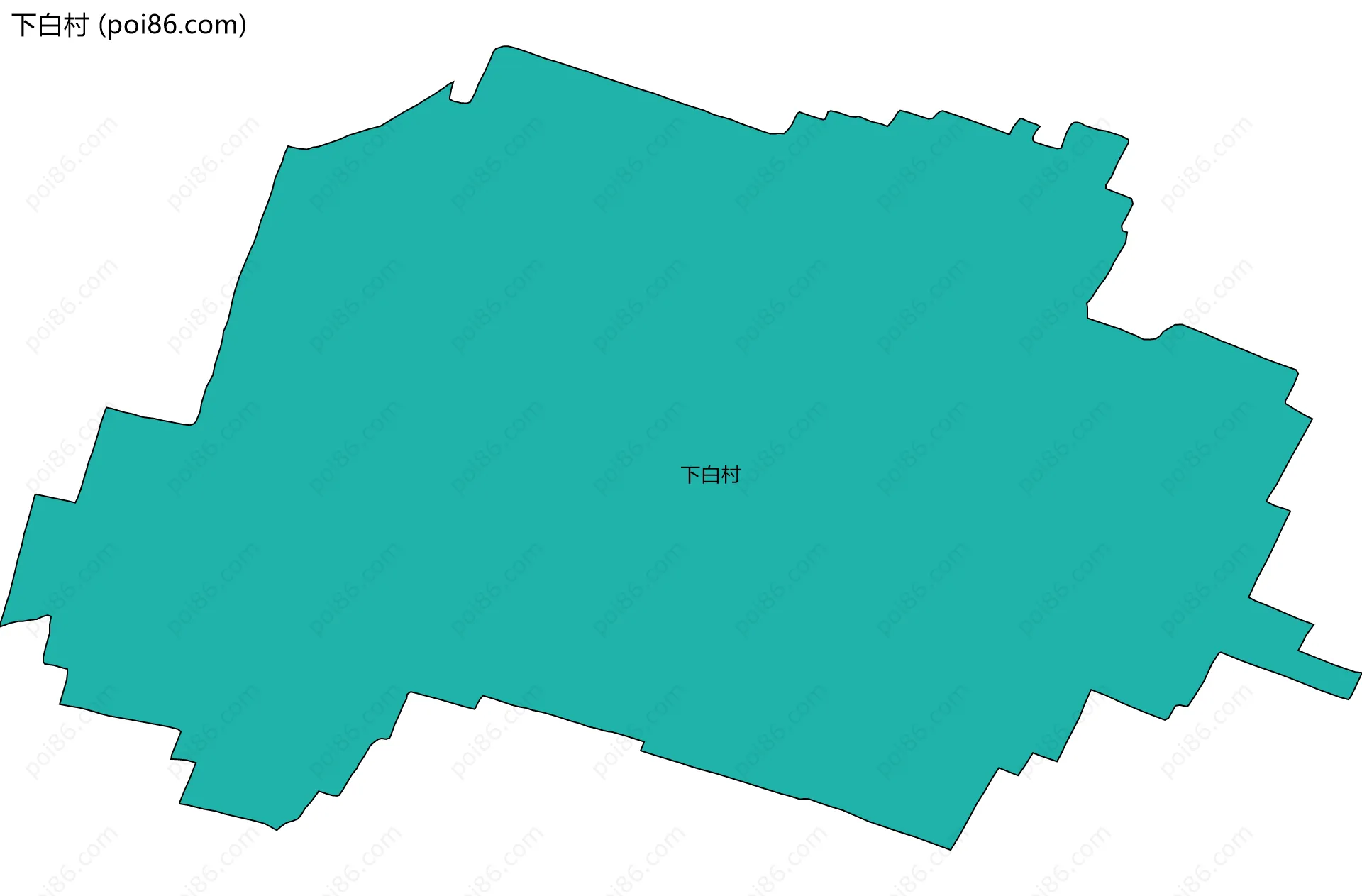 下白村边界地图