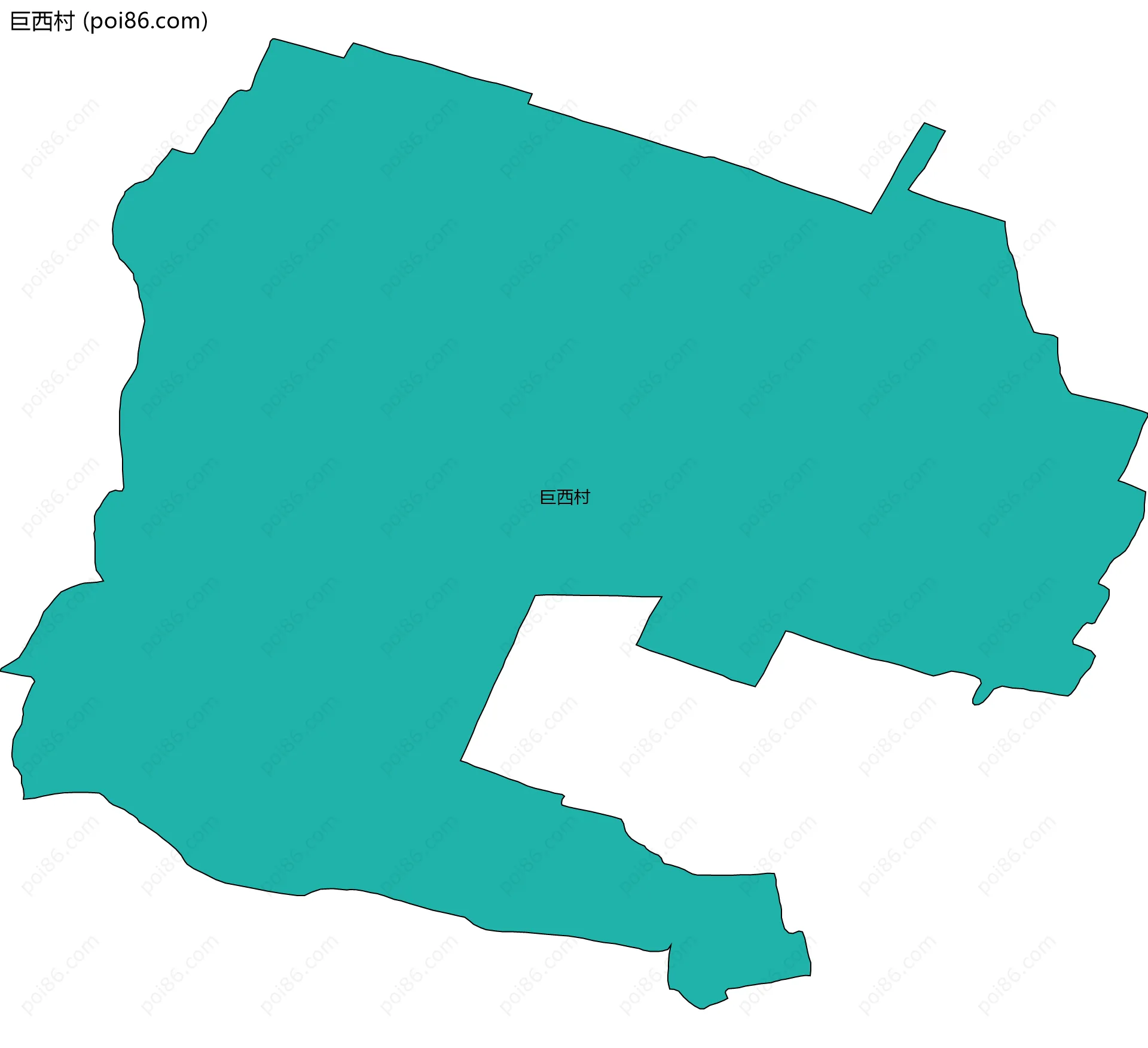 巨西村边界地图
