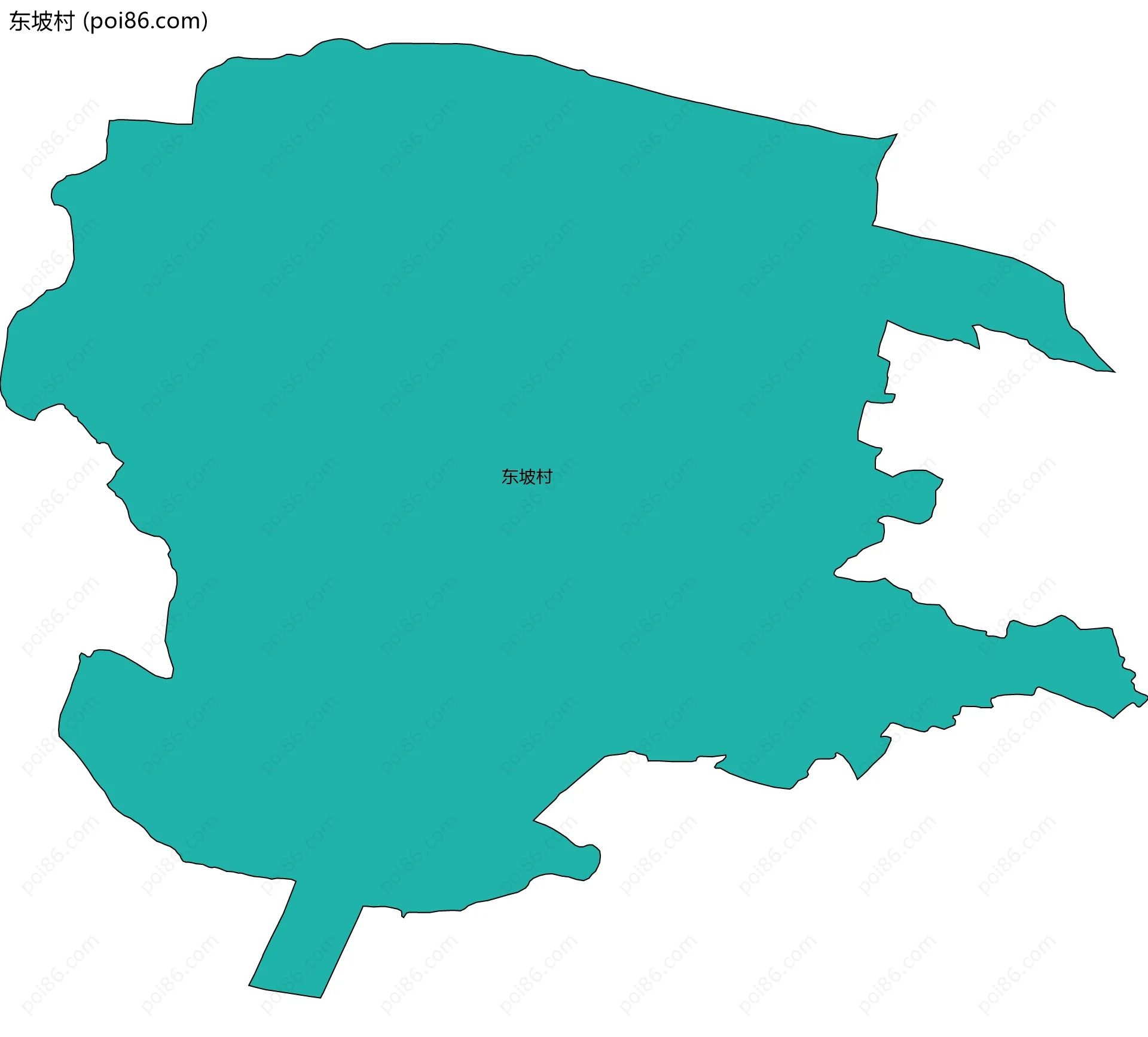 东坡村边界地图
