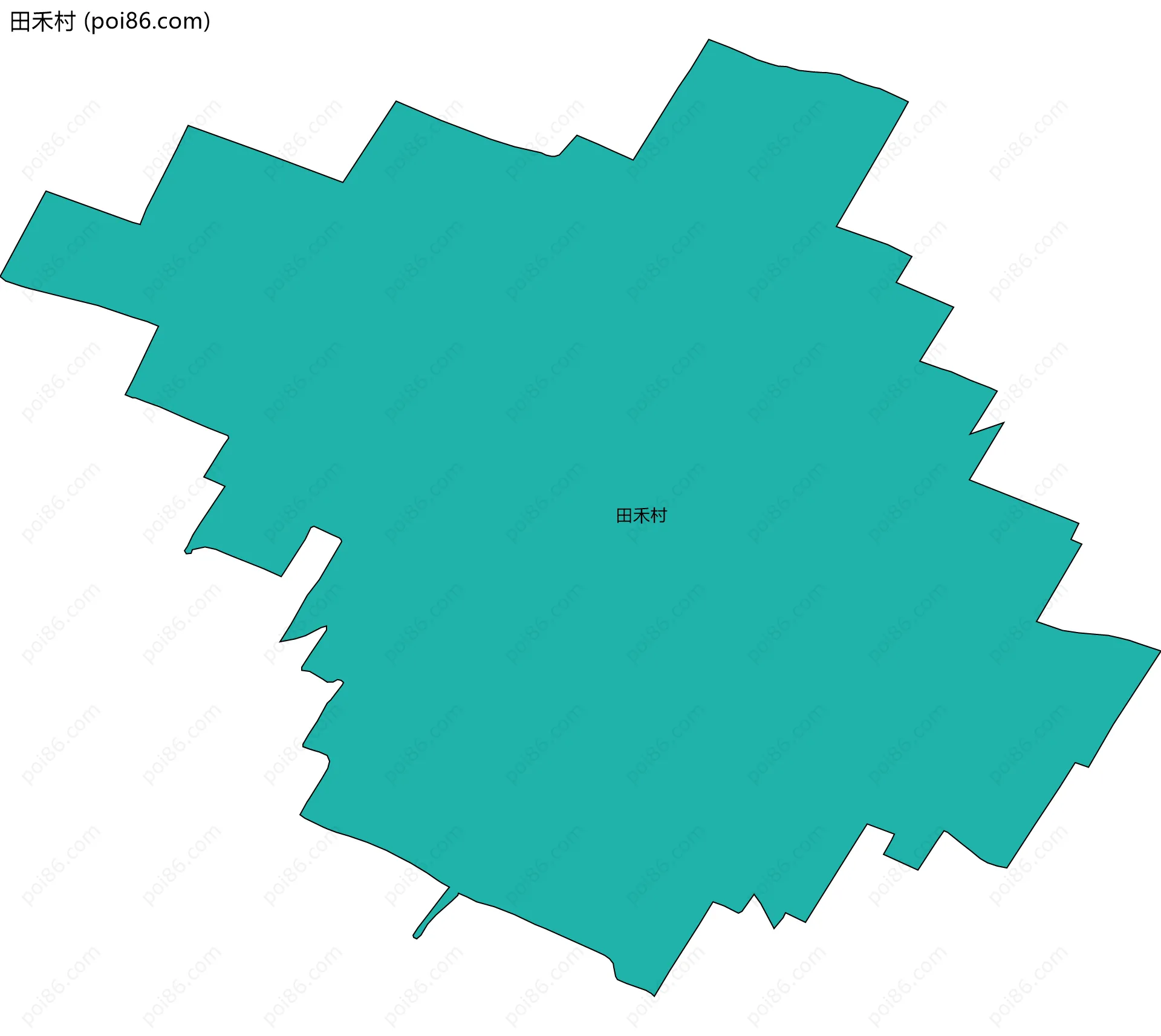田禾村边界地图