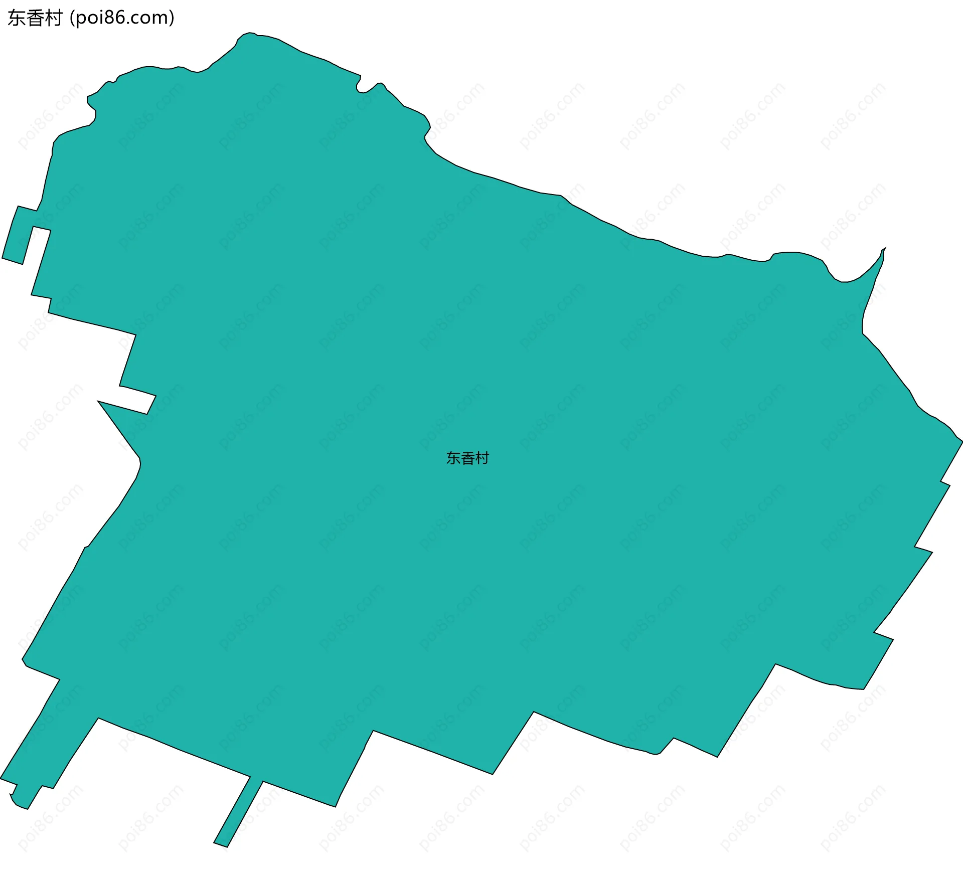东香村边界地图