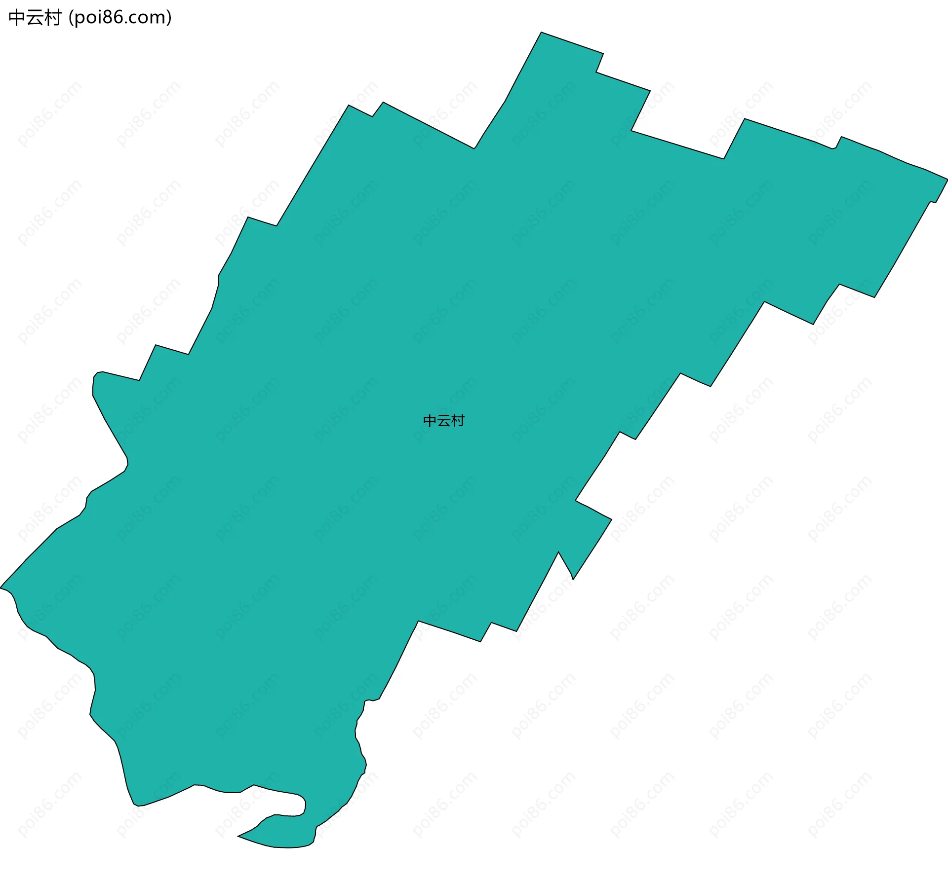 中云村边界地图