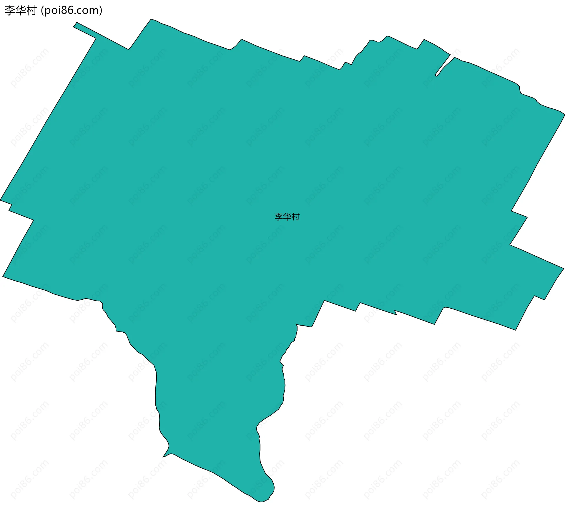 李华村边界地图