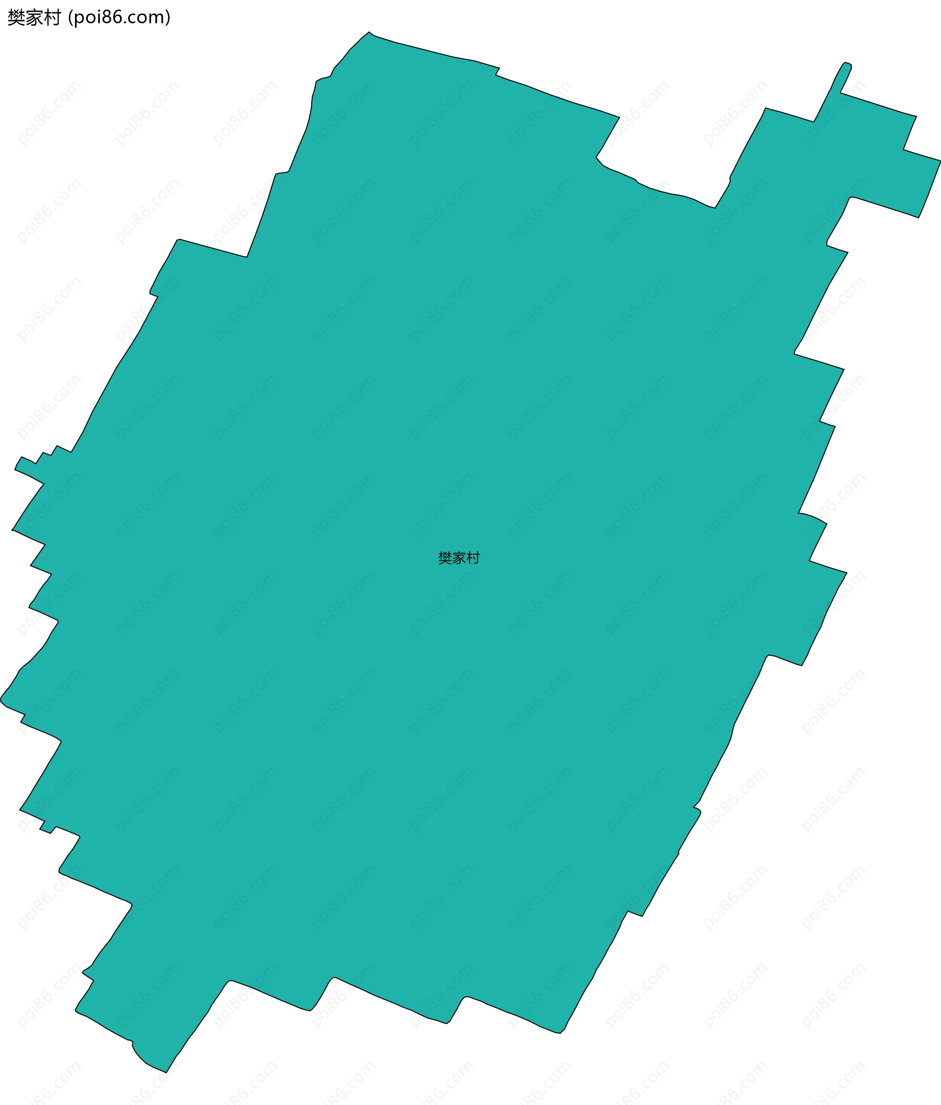 樊家村边界地图