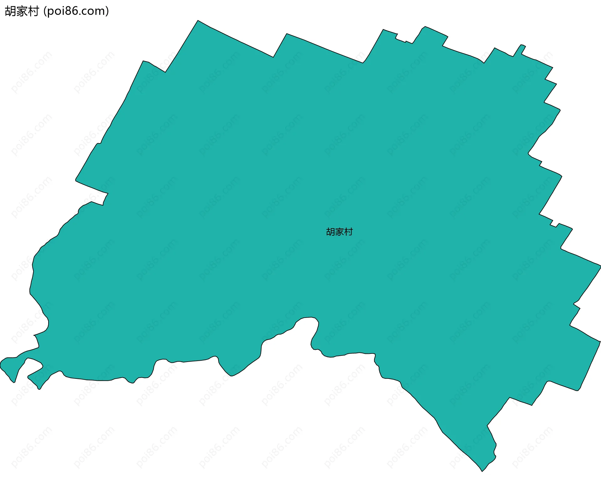 胡家村边界地图