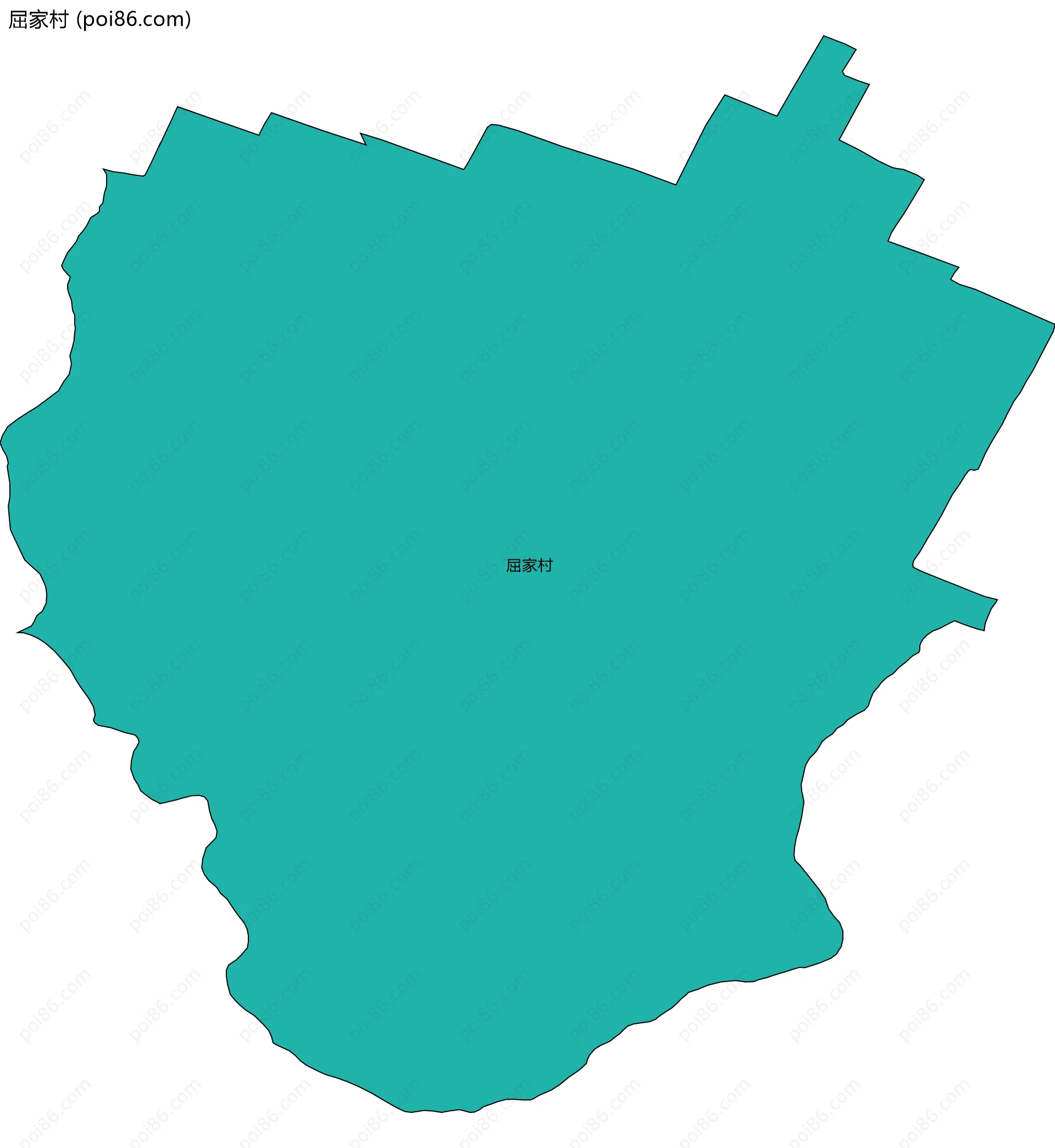 屈家村边界地图