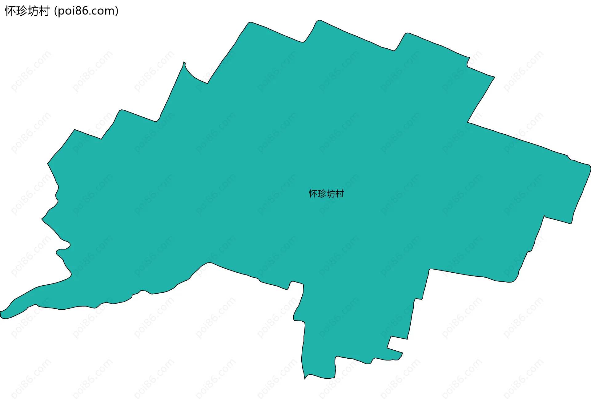 怀珍坊村边界地图