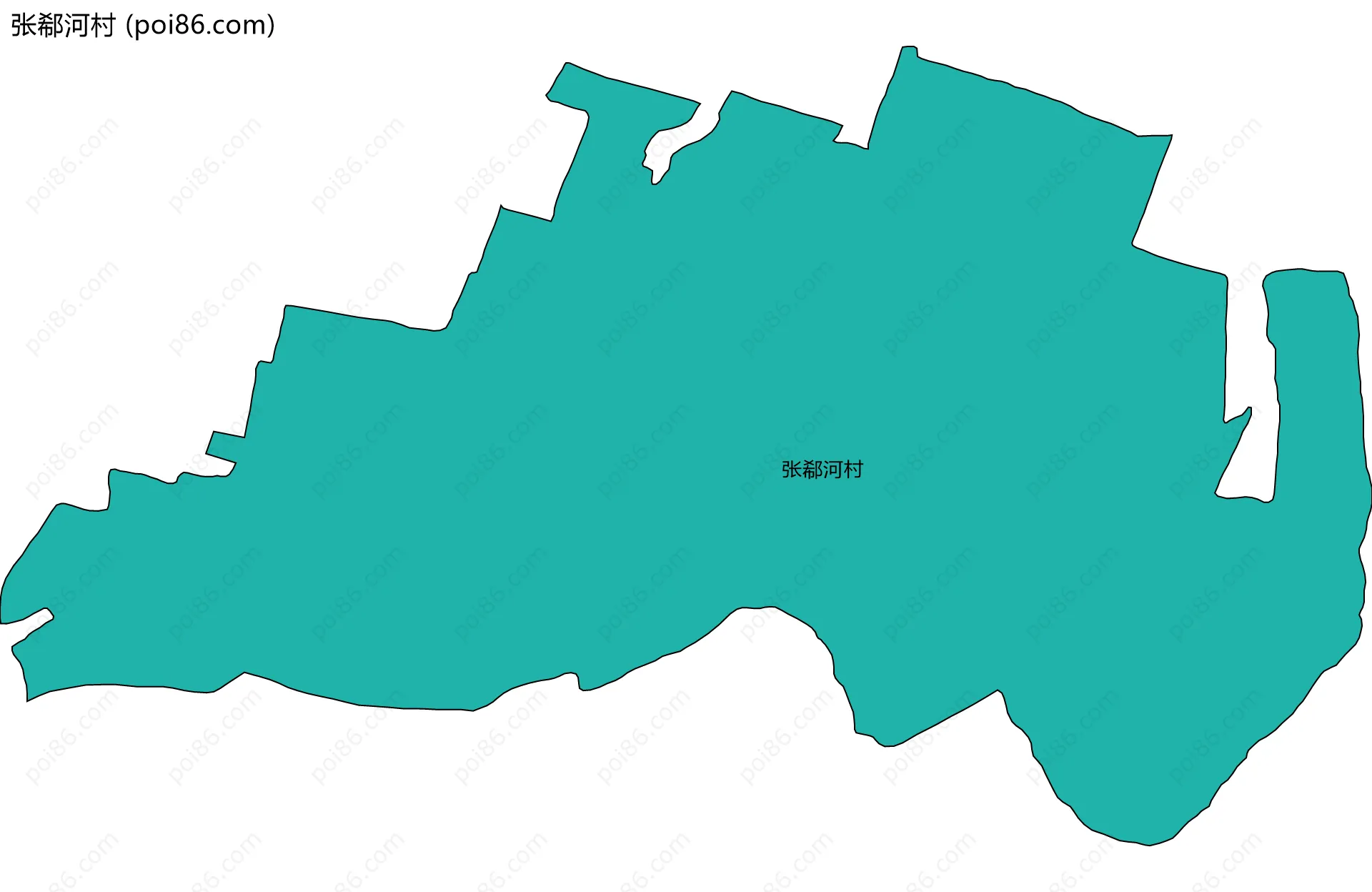 张郗河村边界地图