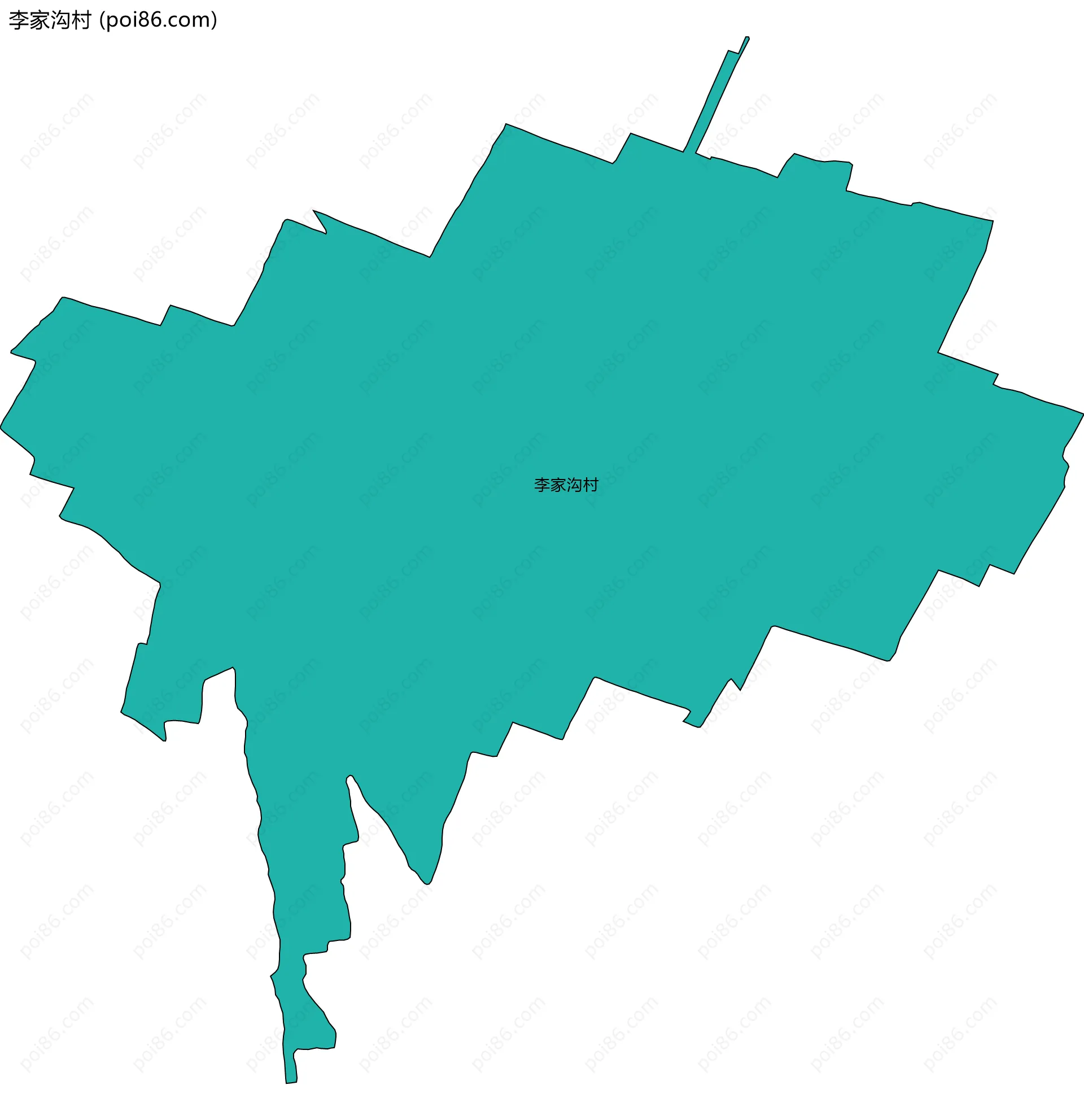 李家沟村边界地图