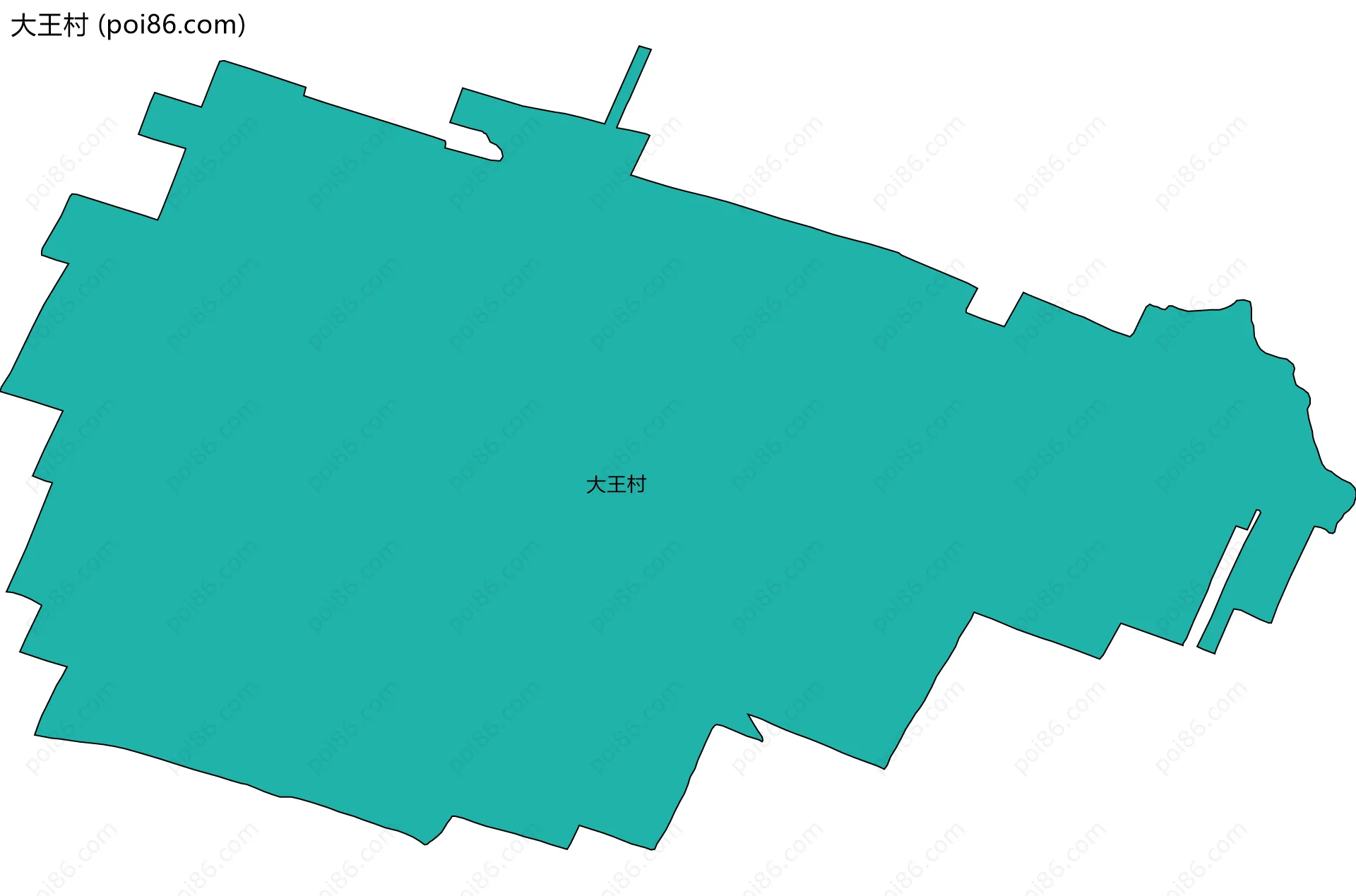 大王村边界地图
