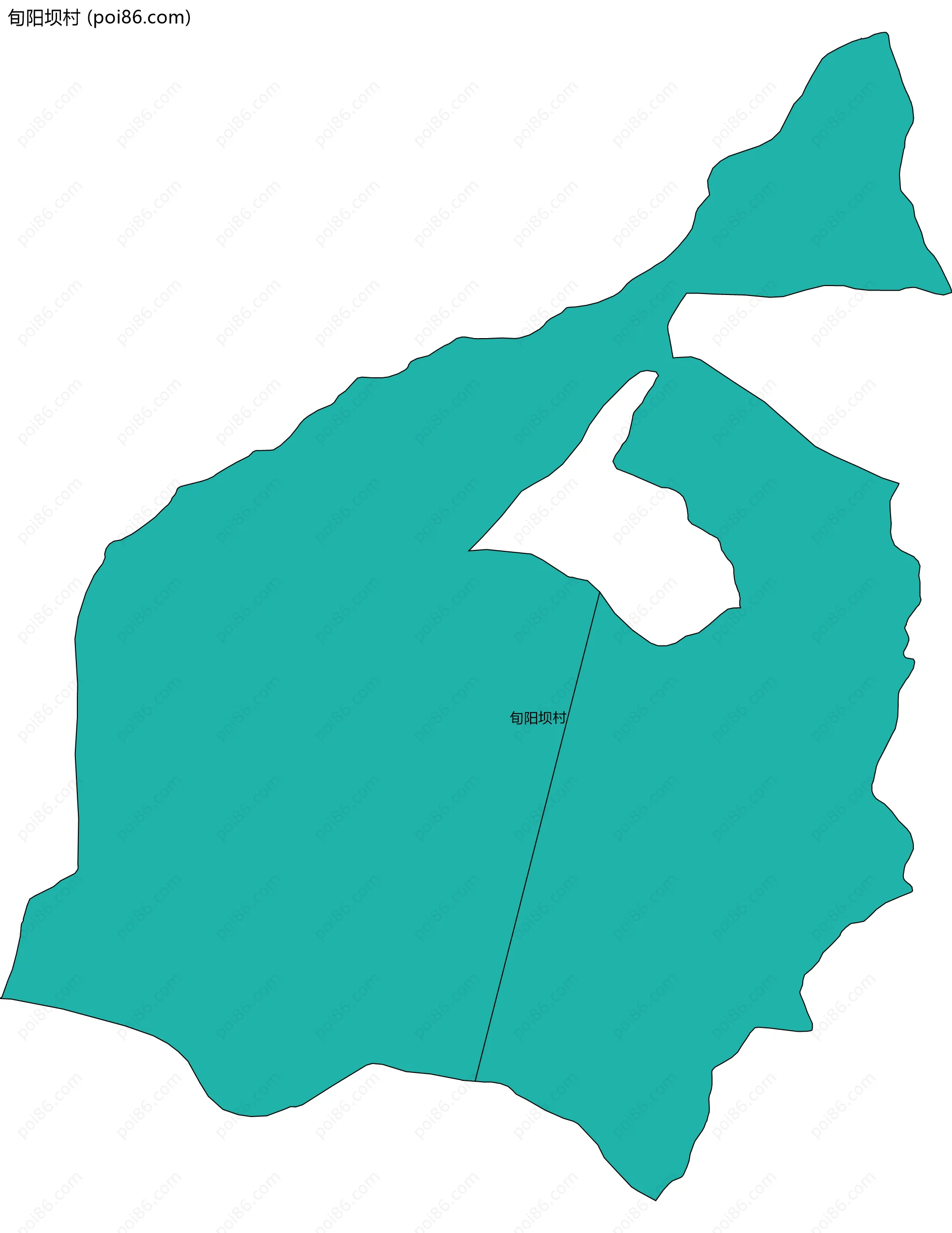 旬阳坝村边界地图