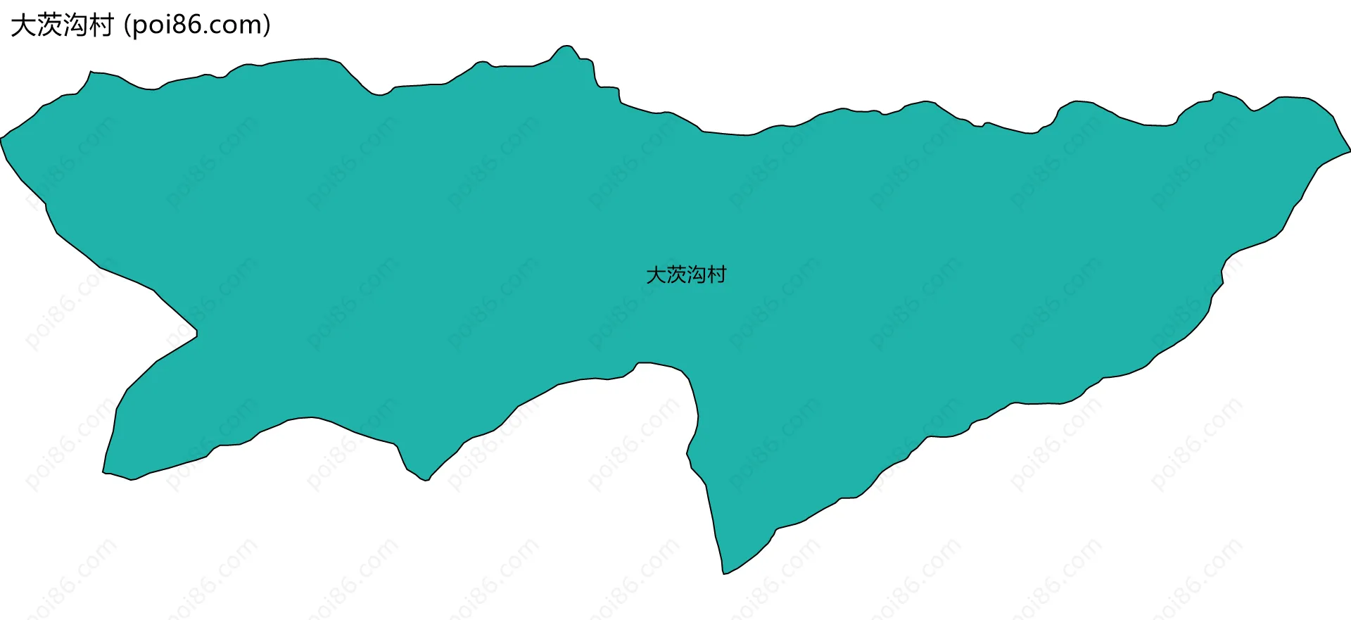 大茨沟村边界地图