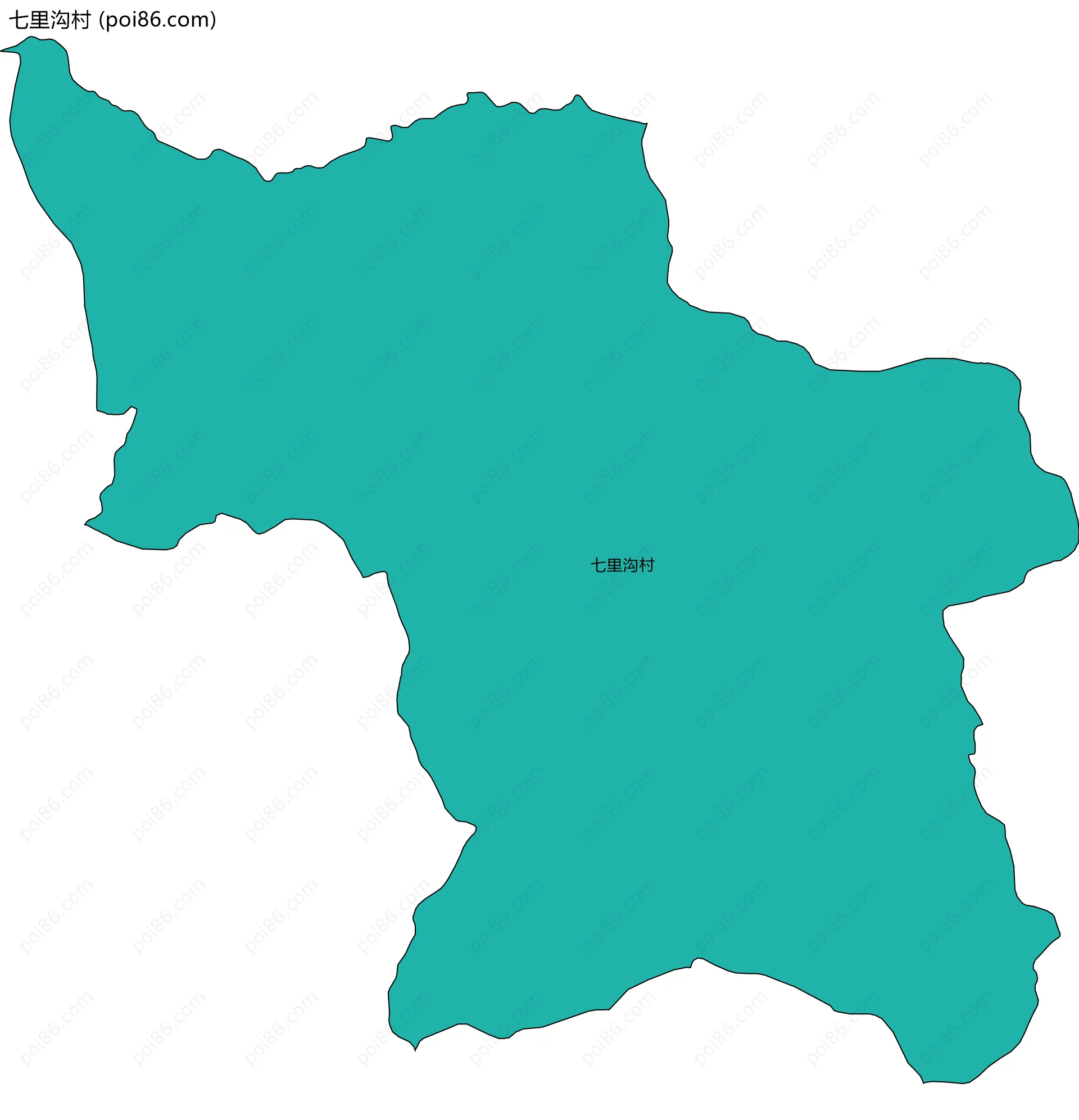 七里沟村边界地图