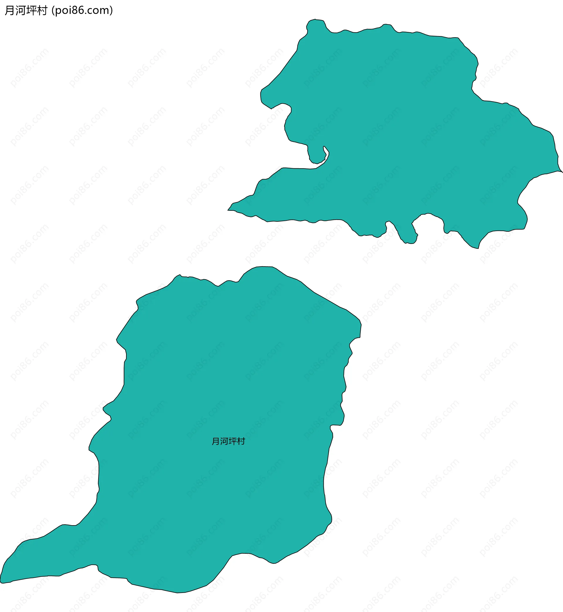 月河坪村边界地图