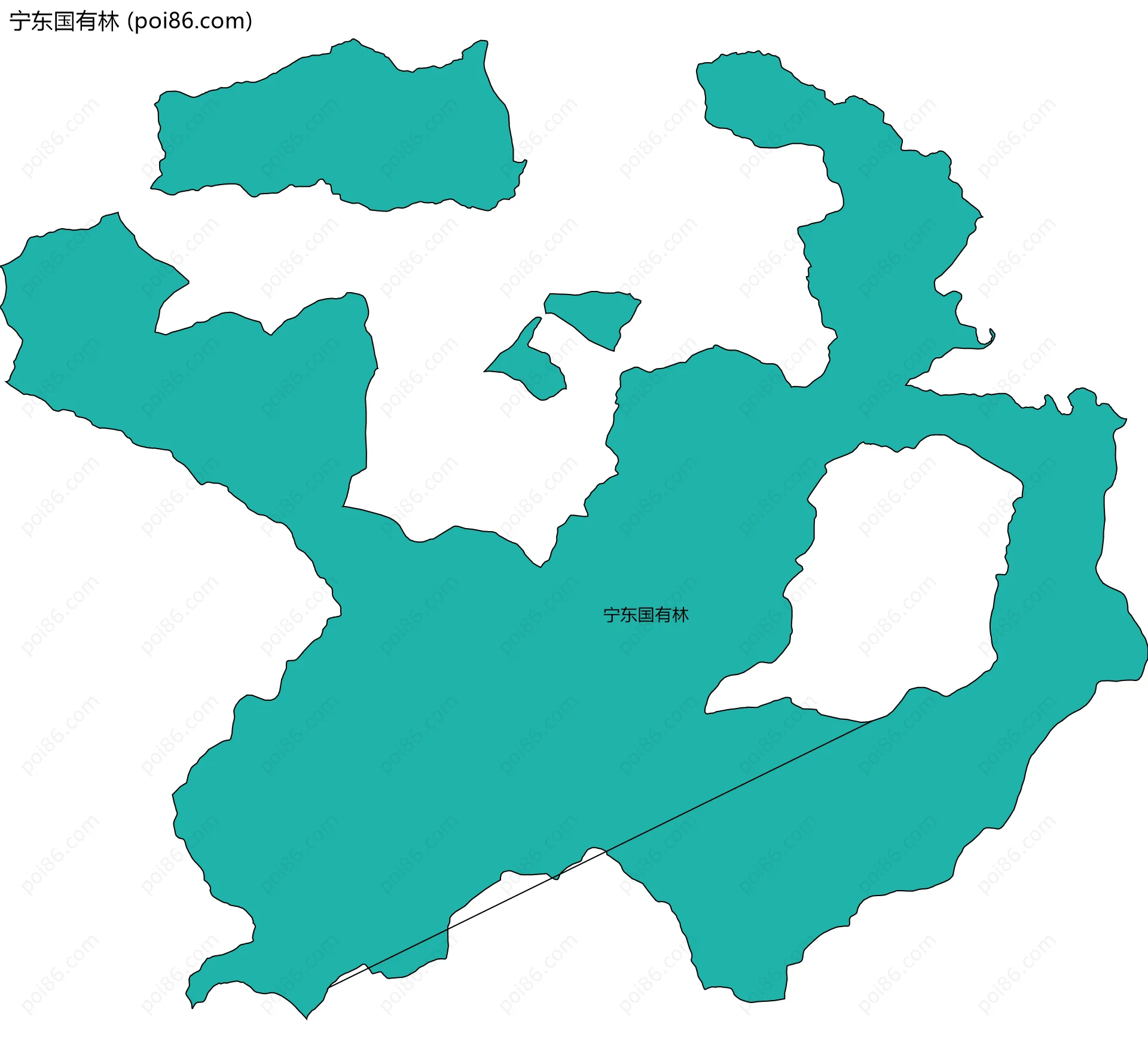 宁东国有林边界地图