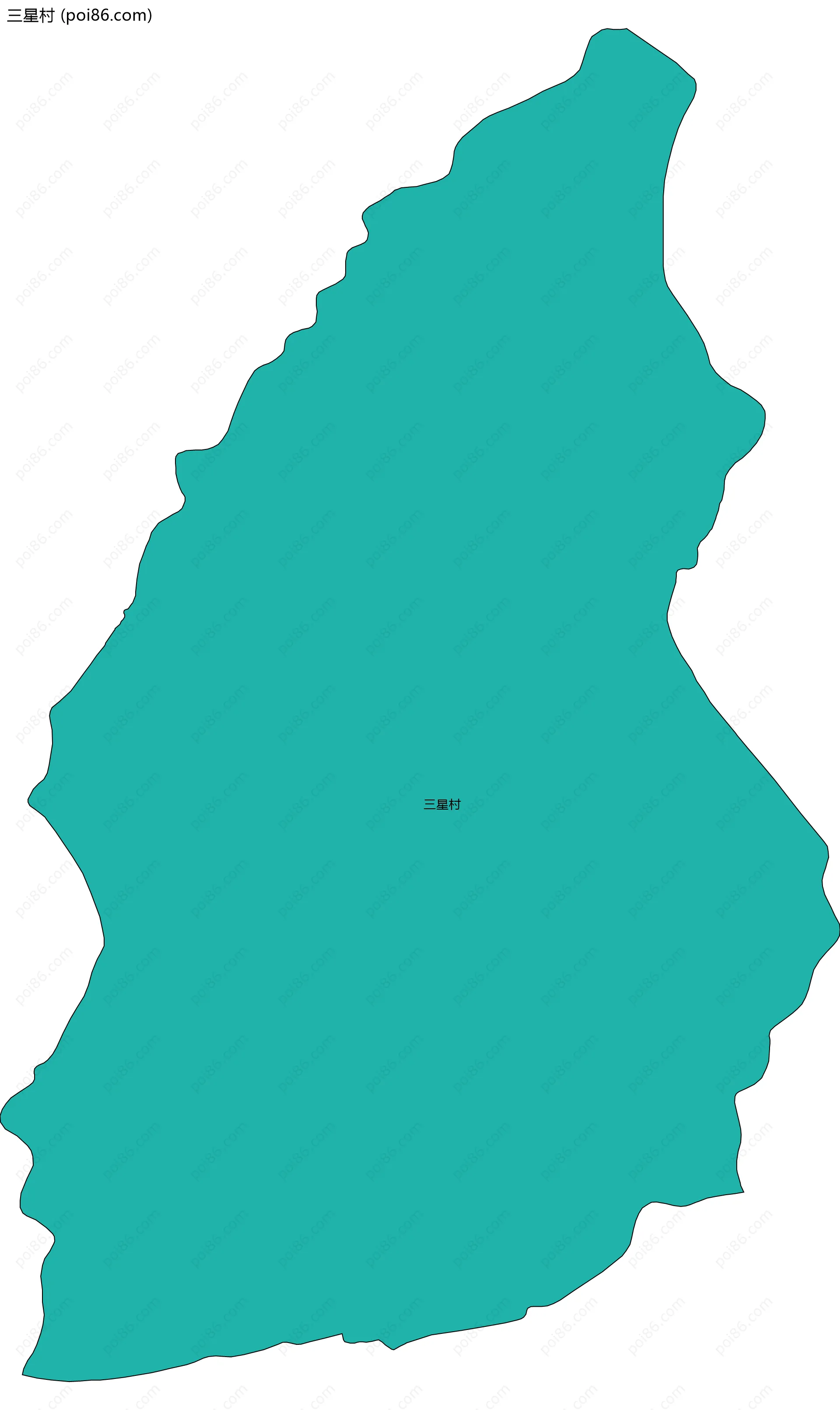 三星村边界地图