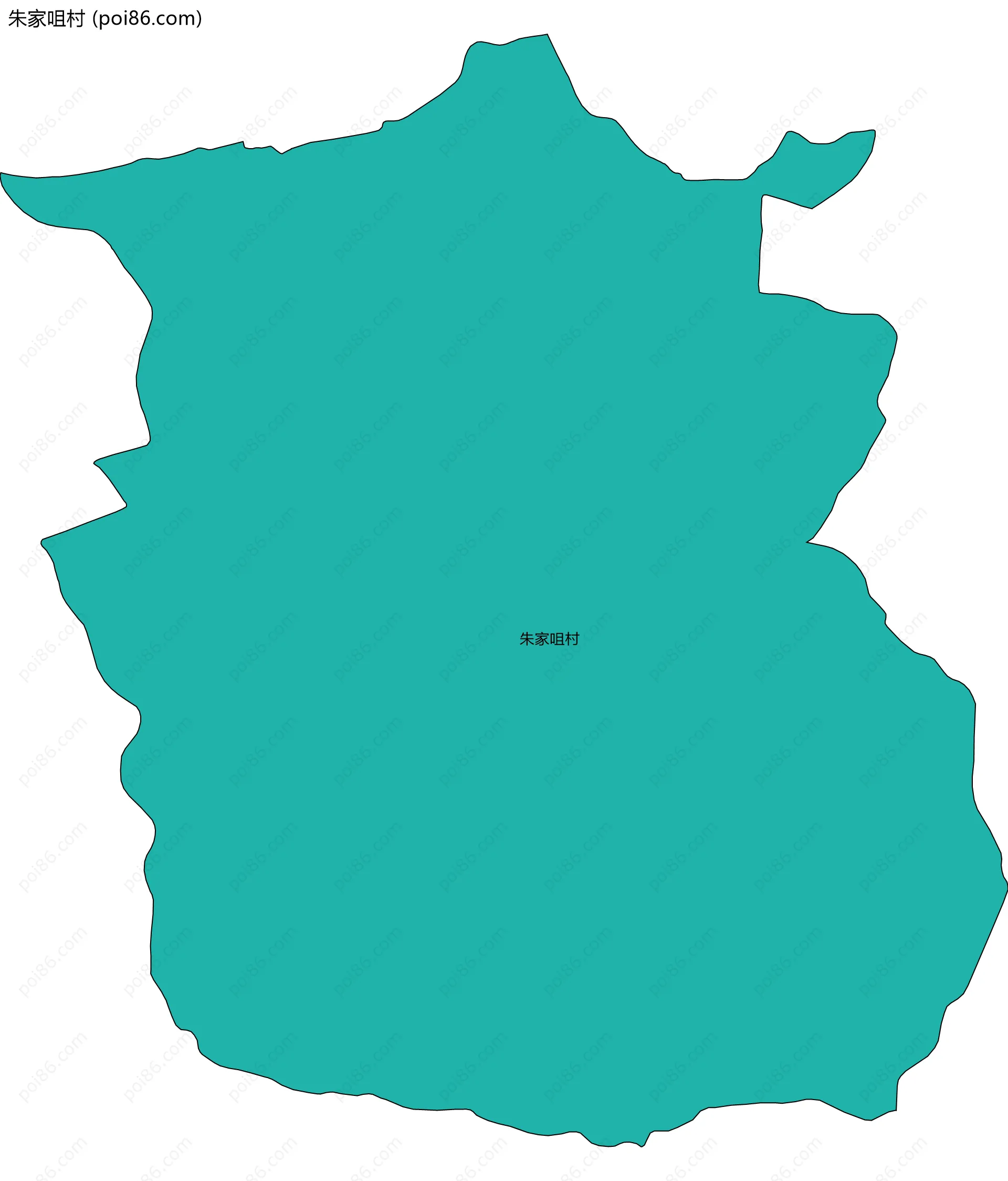 朱家咀村边界地图