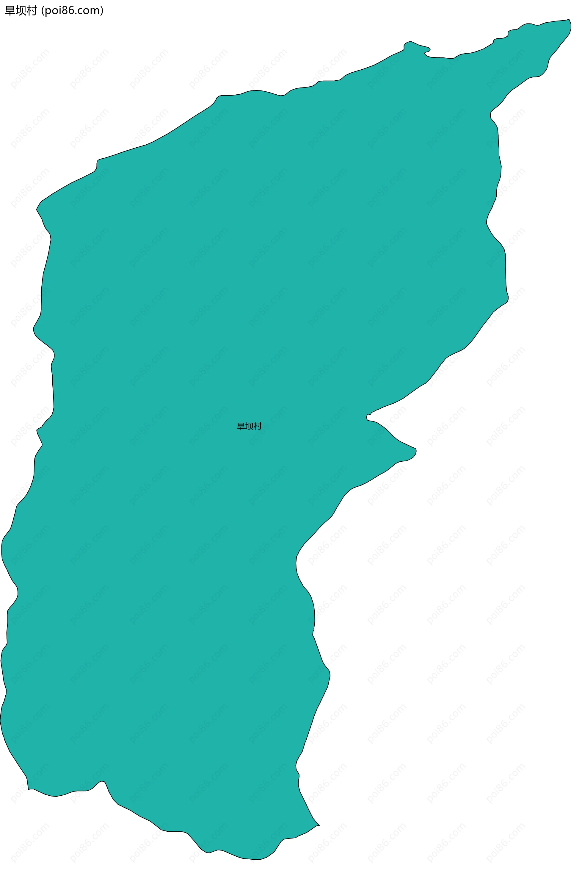 旱坝村边界地图