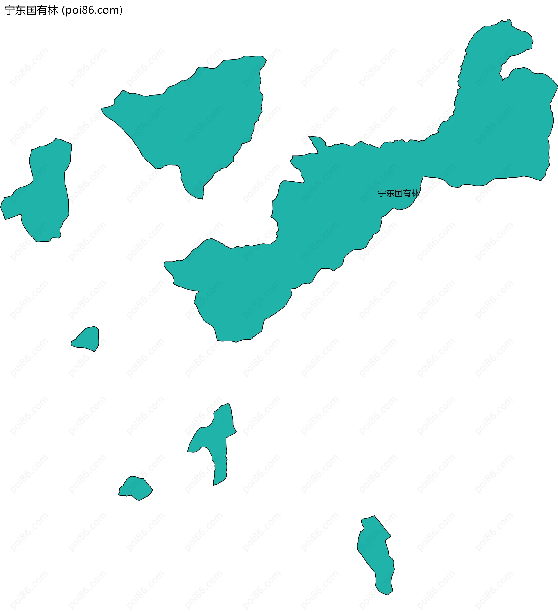 宁东国有林边界地图